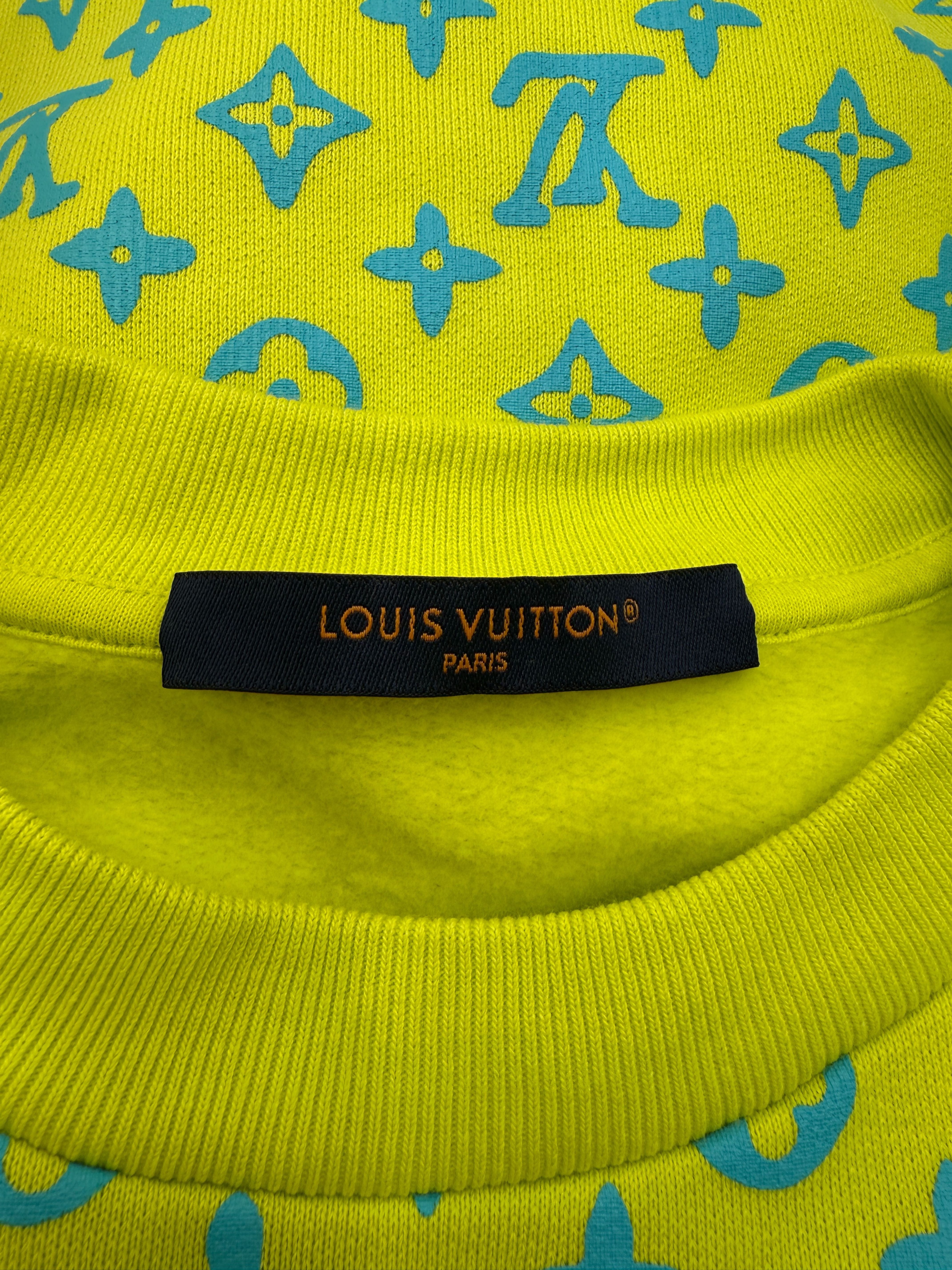 Louis Vuitton Monogram Sweatshirt - Lime Green