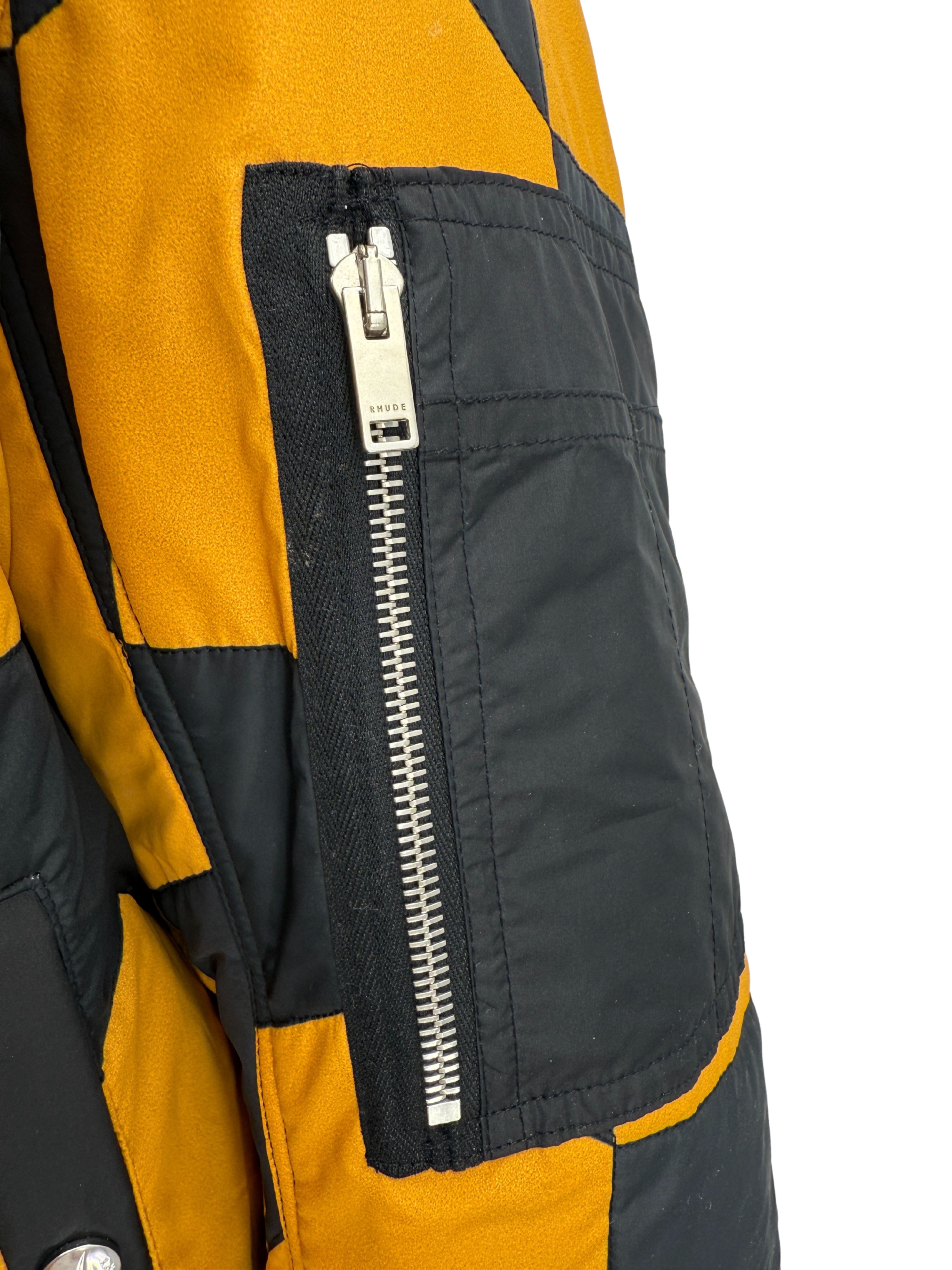 Rhude Chevron Quilted Puffer Jacket - Orange (Unused)