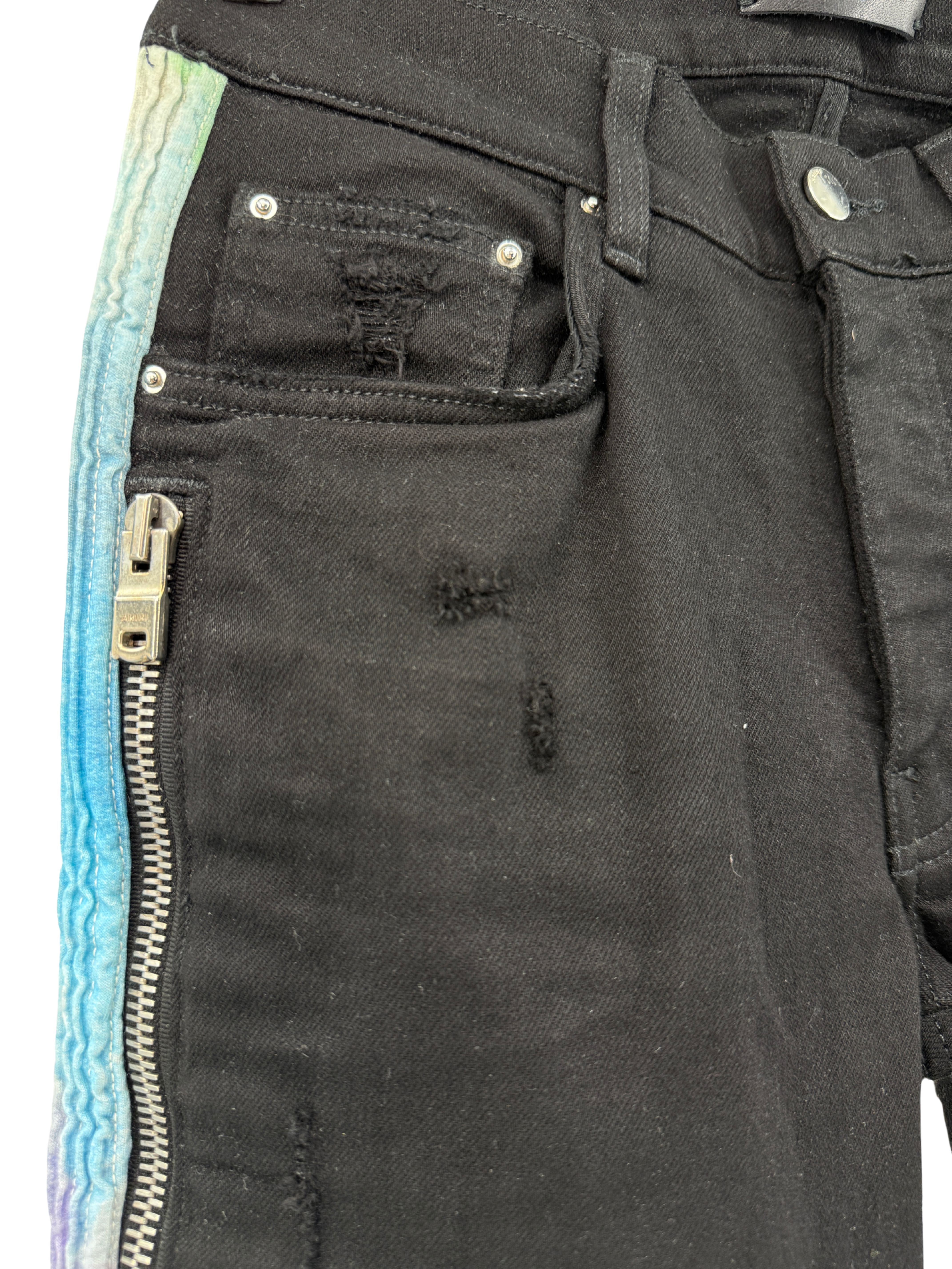 Amiri Watercolour Half Track Jeans - Black Amiri