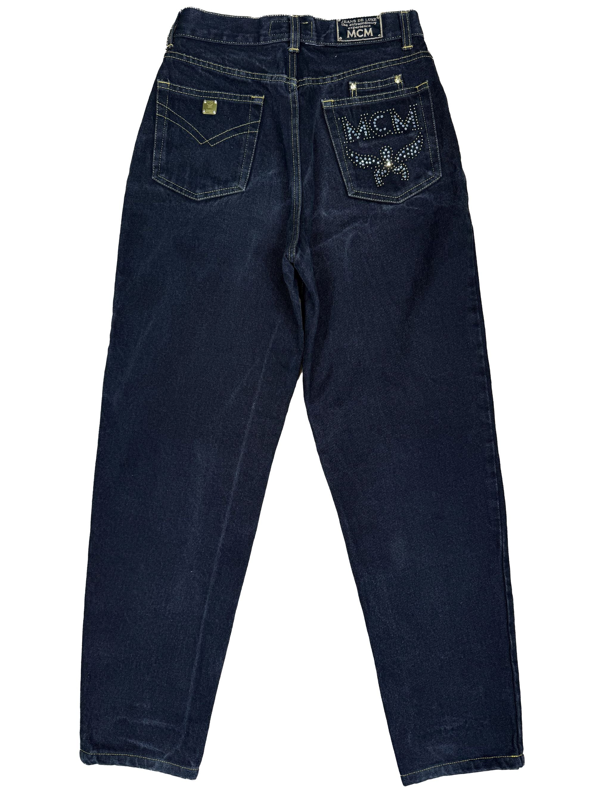 MCM Diamanté Mom Jeans - Black MCM