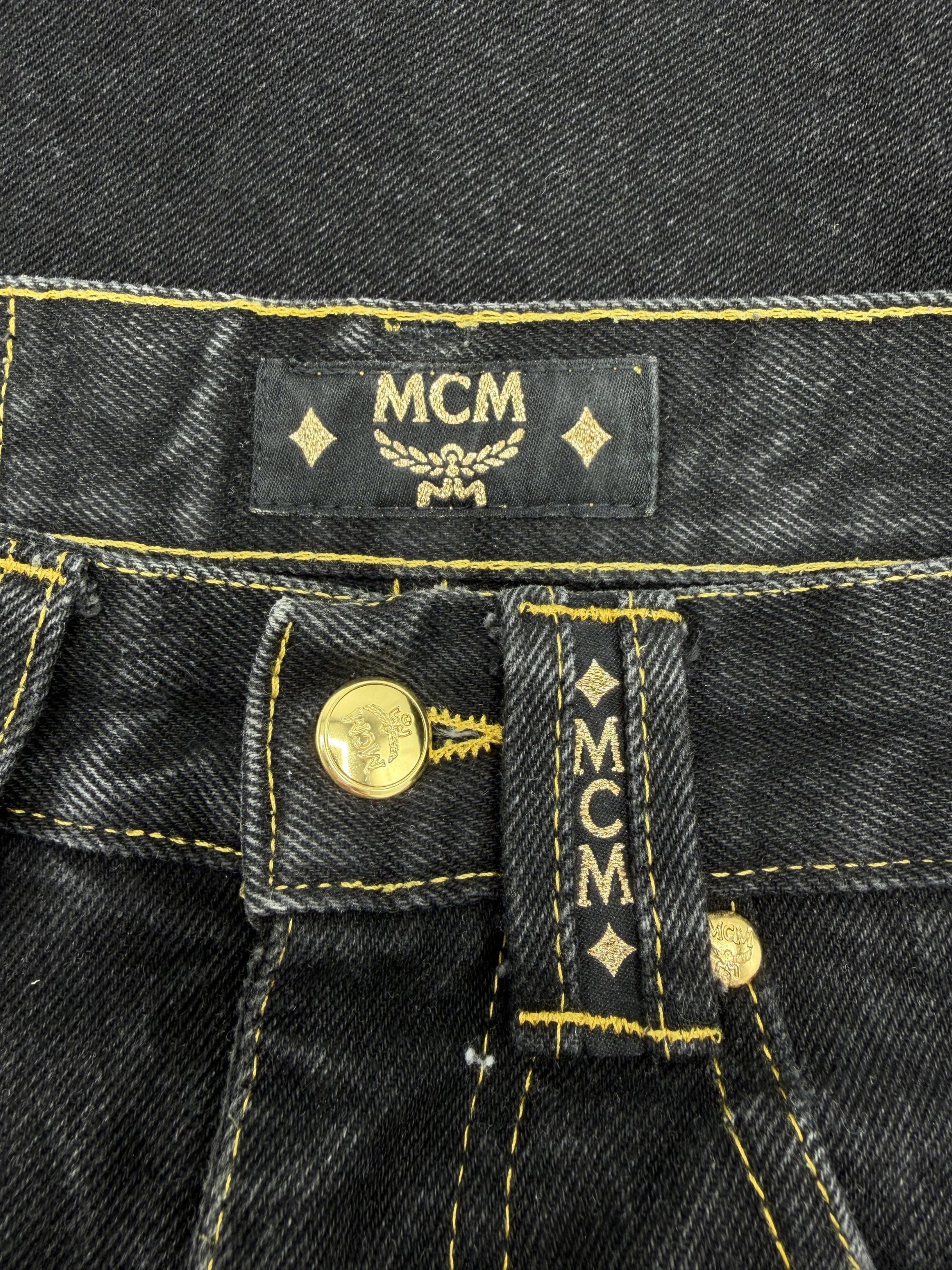 MCM Diamanté Mom Jeans - Black MCM