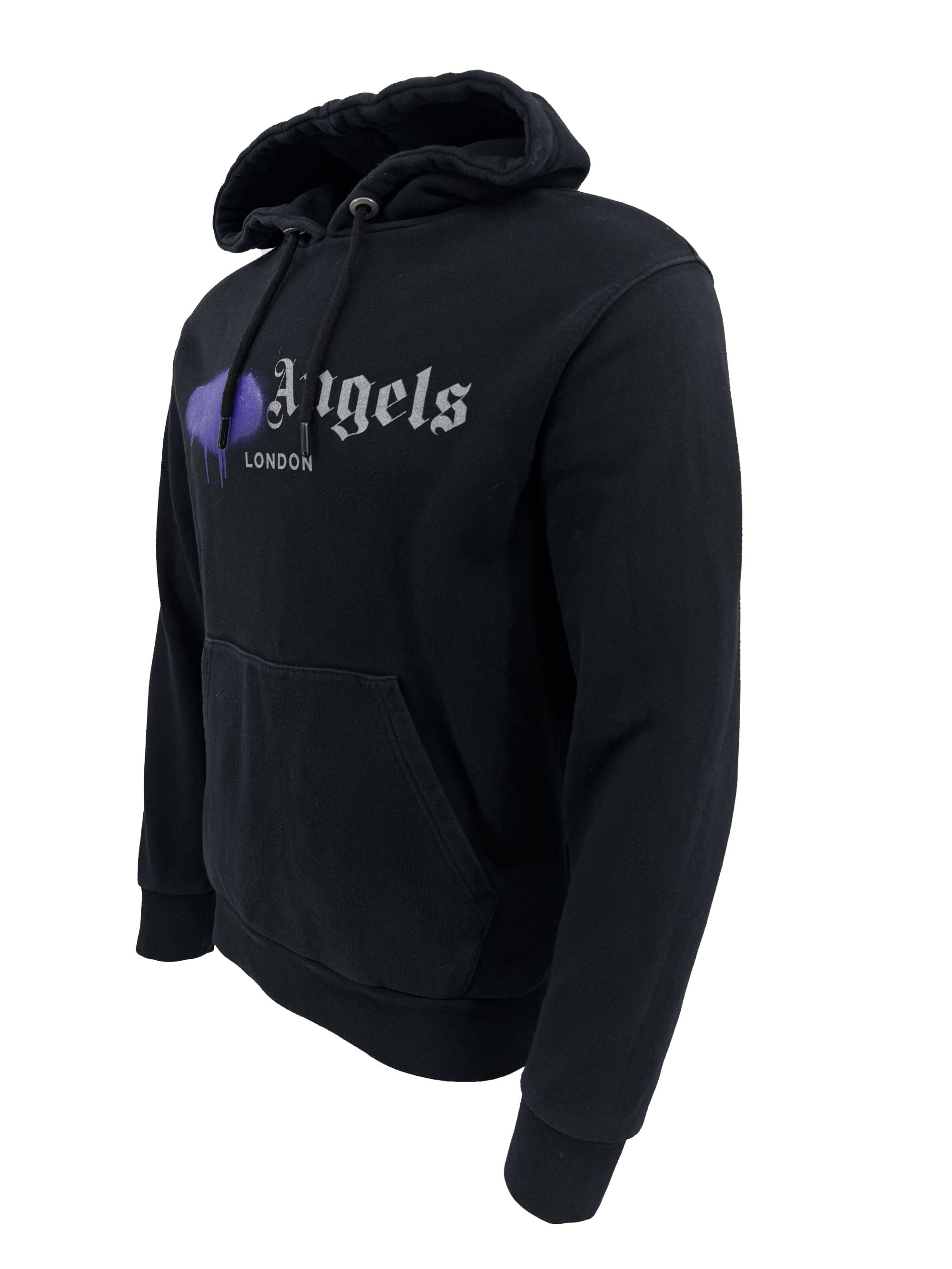 Palm Angels Spray London Hoodie - Black Palm Angels