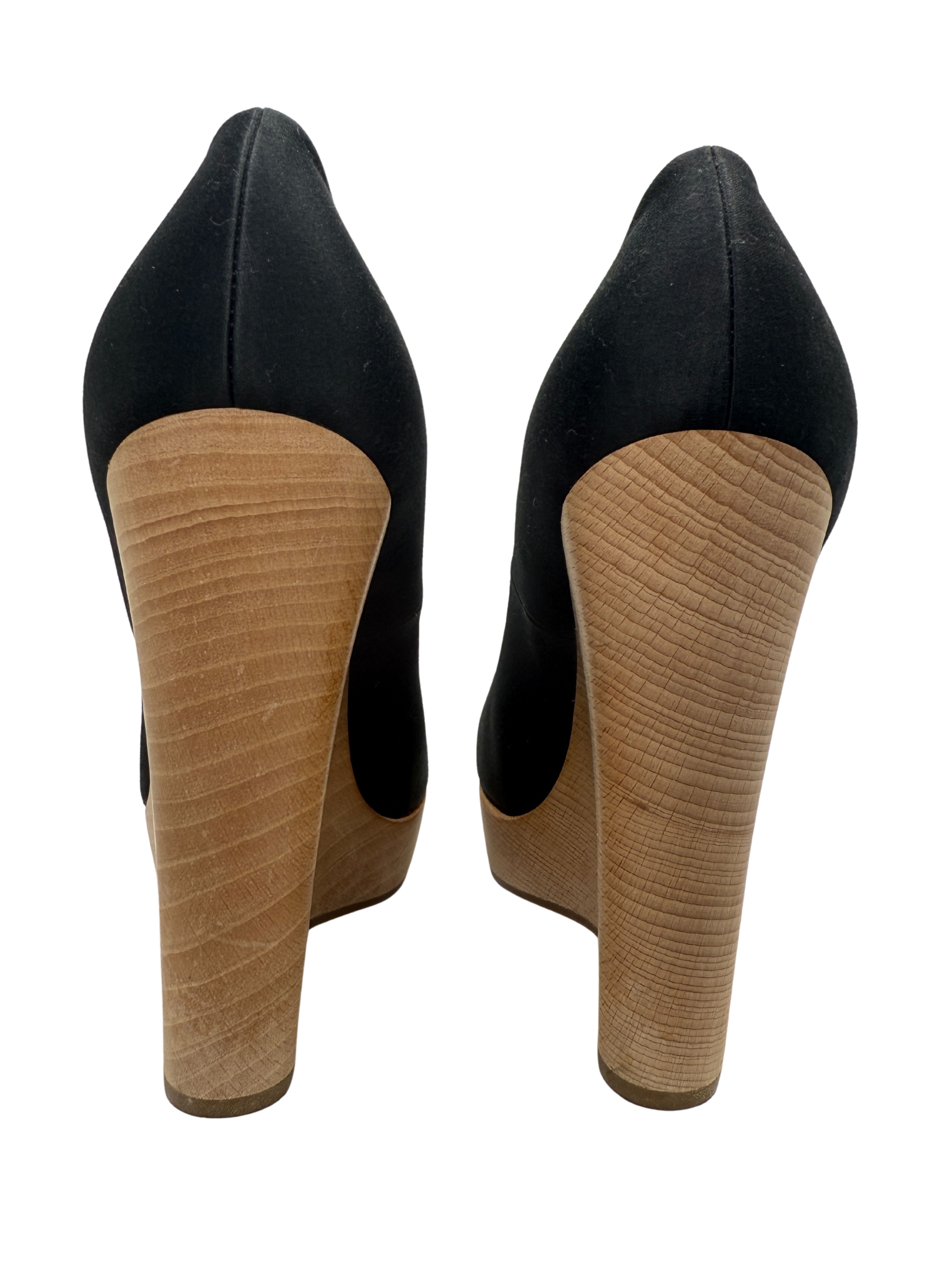 Yves Saint Laurent Maryna Wedge Pump - Black (Unused)