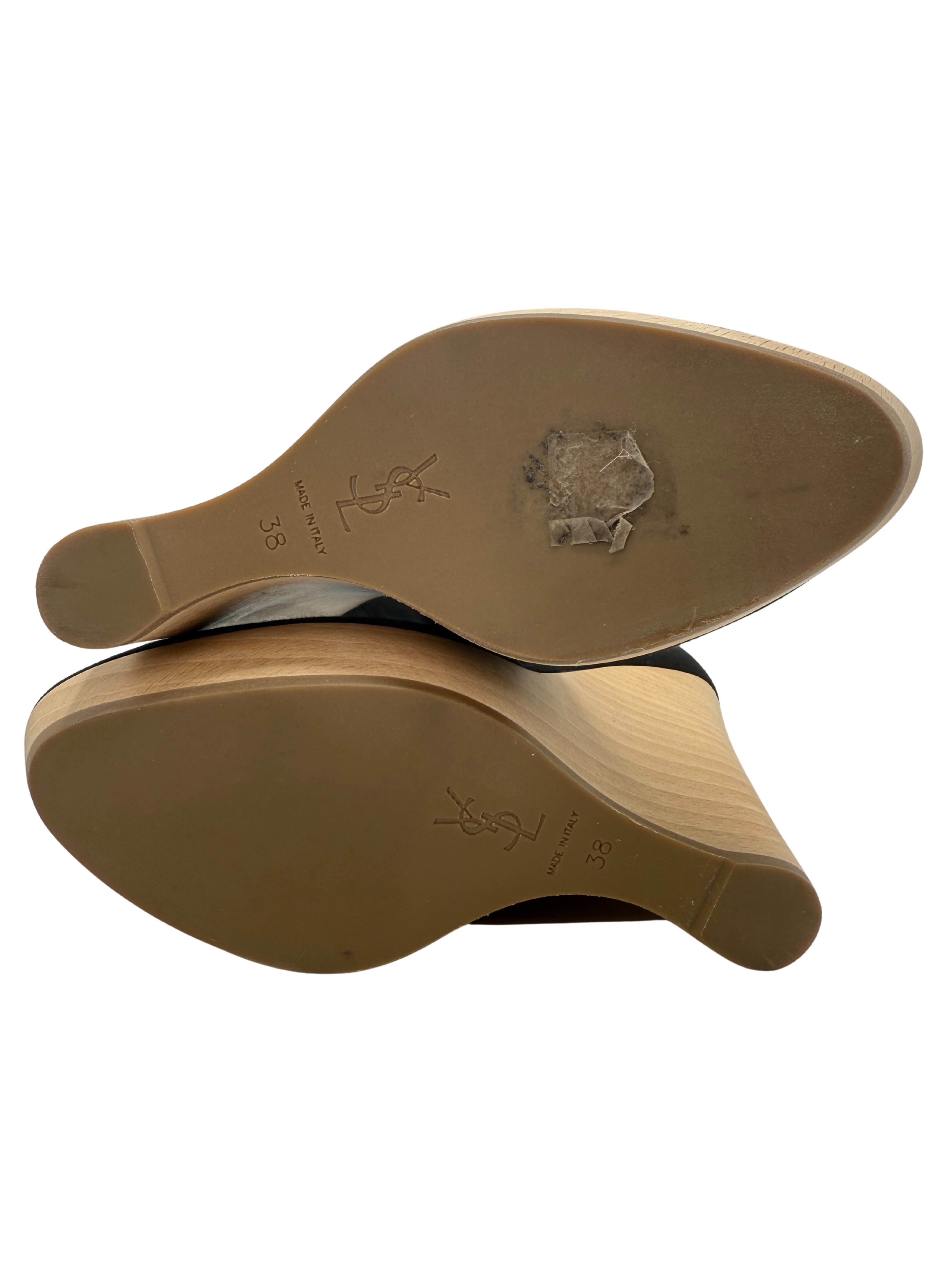 Yves Saint Laurent Maryna Wedge Pump - Black (Unused)