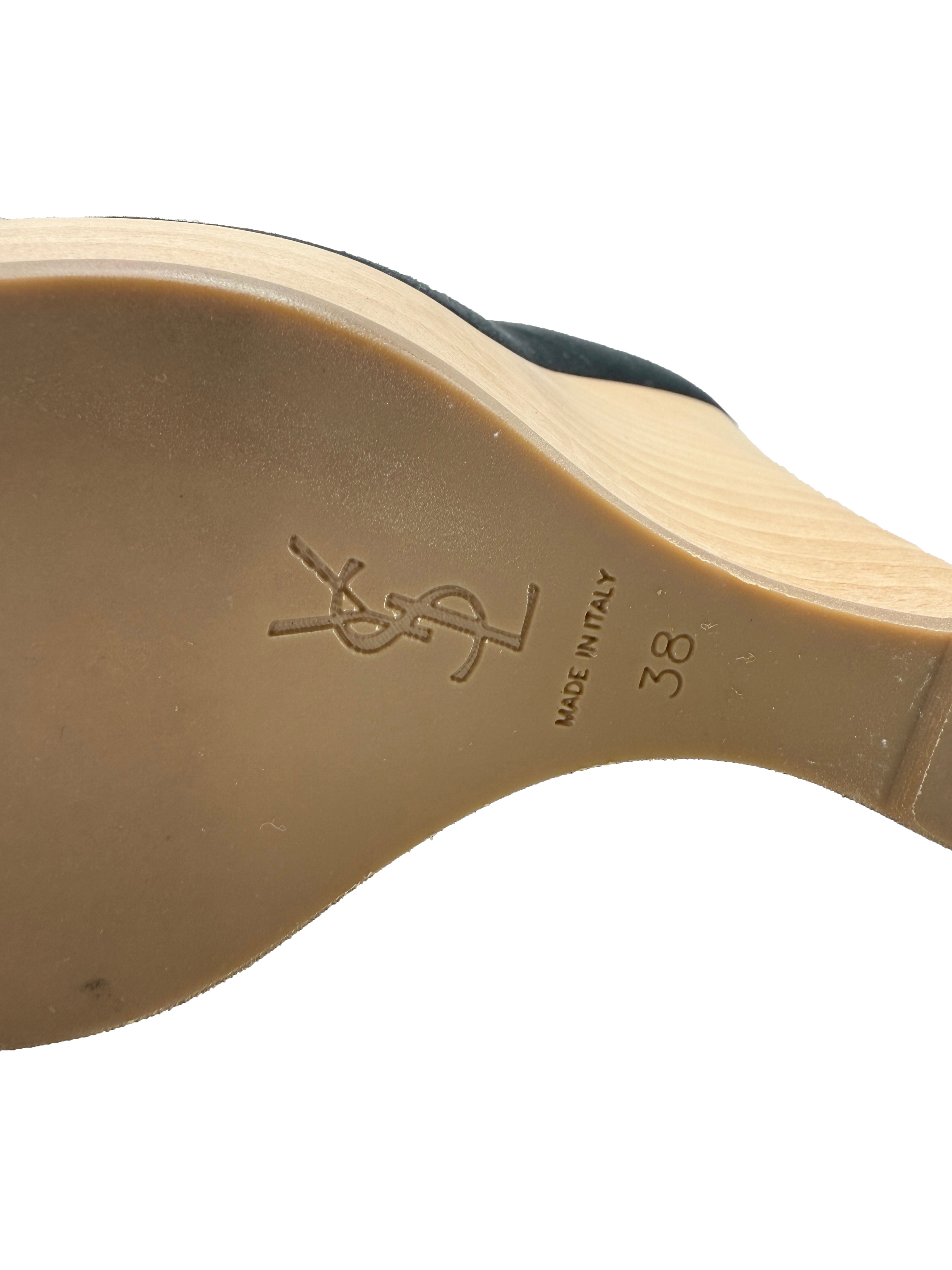 Yves Saint Laurent Maryna Wedge Pump - Black (Unused)