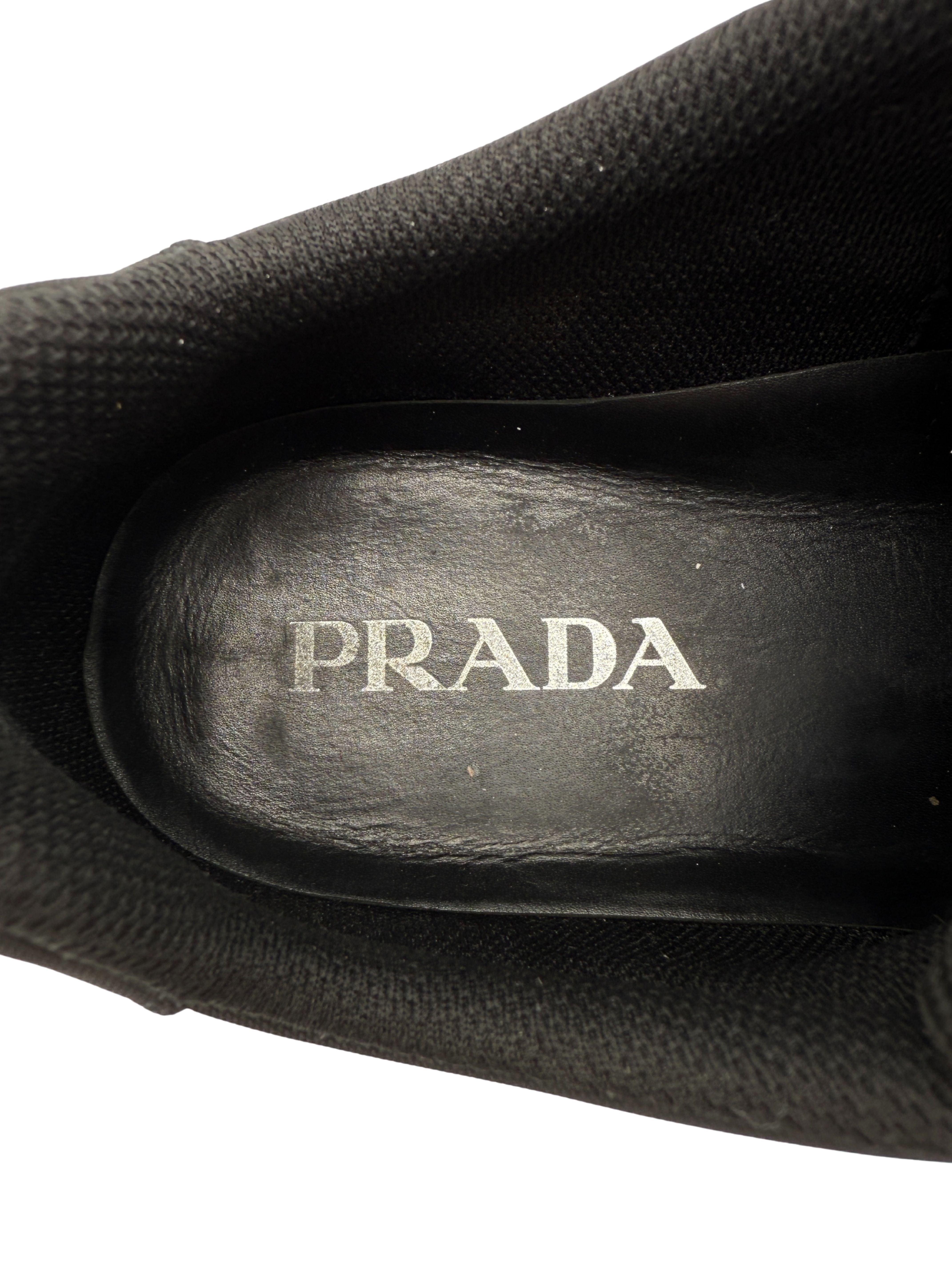Prada Re-Nylon Low Top Trainers - Black Prada