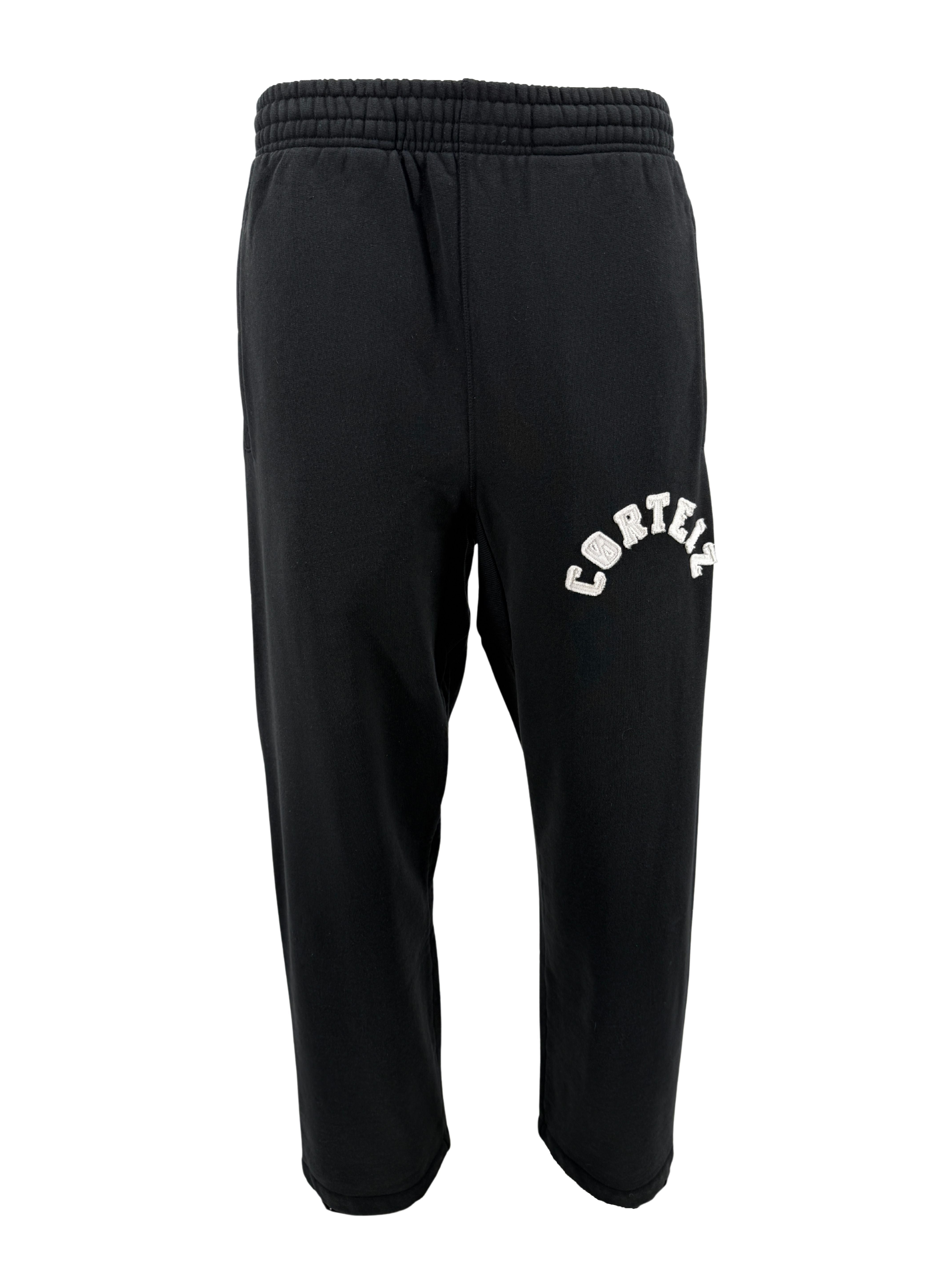 Corteiz Arch Logo Straight Leg Joggers - Black