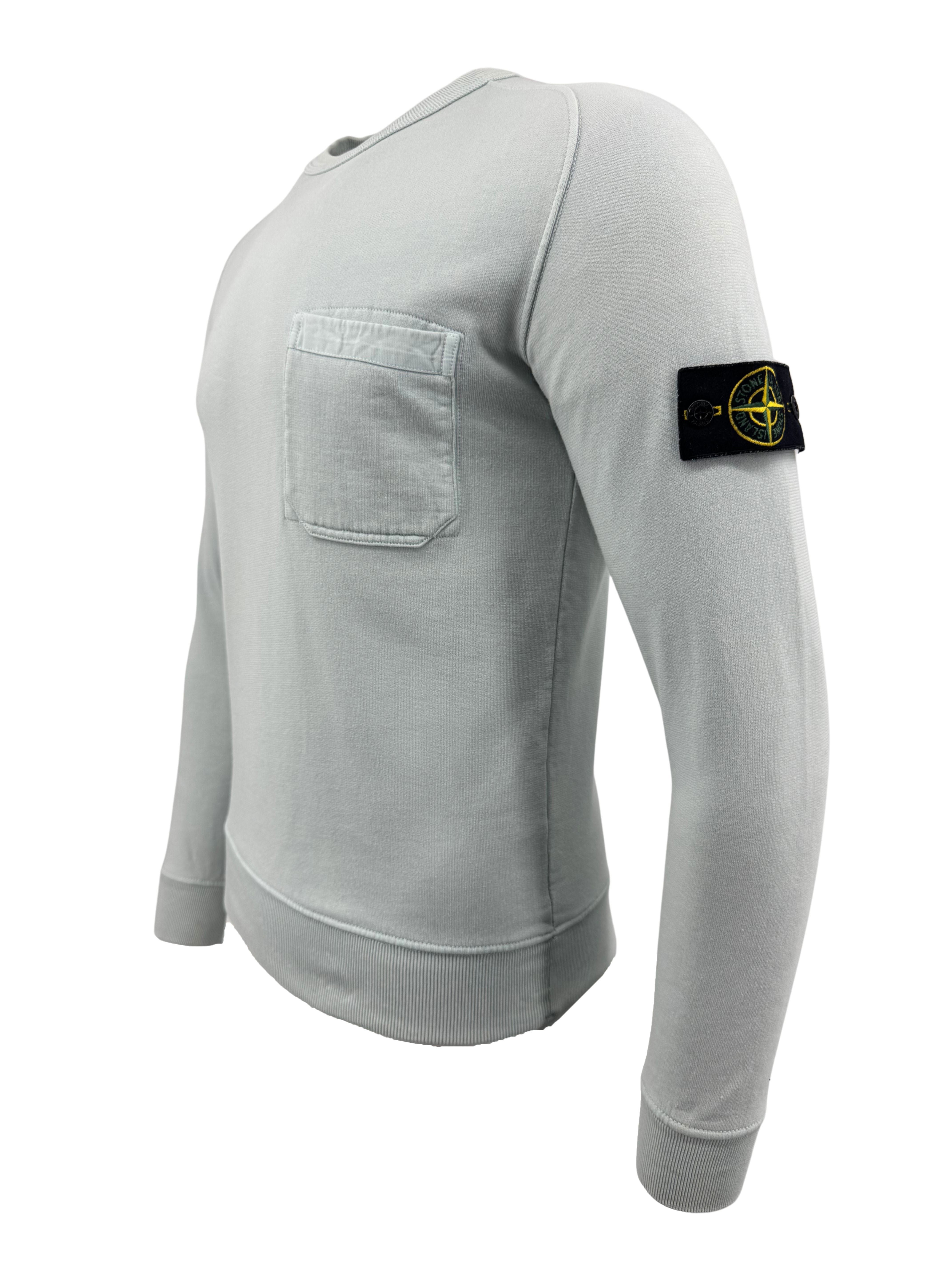 Stone Island Badge Sweatshirt - Blue Stone Island