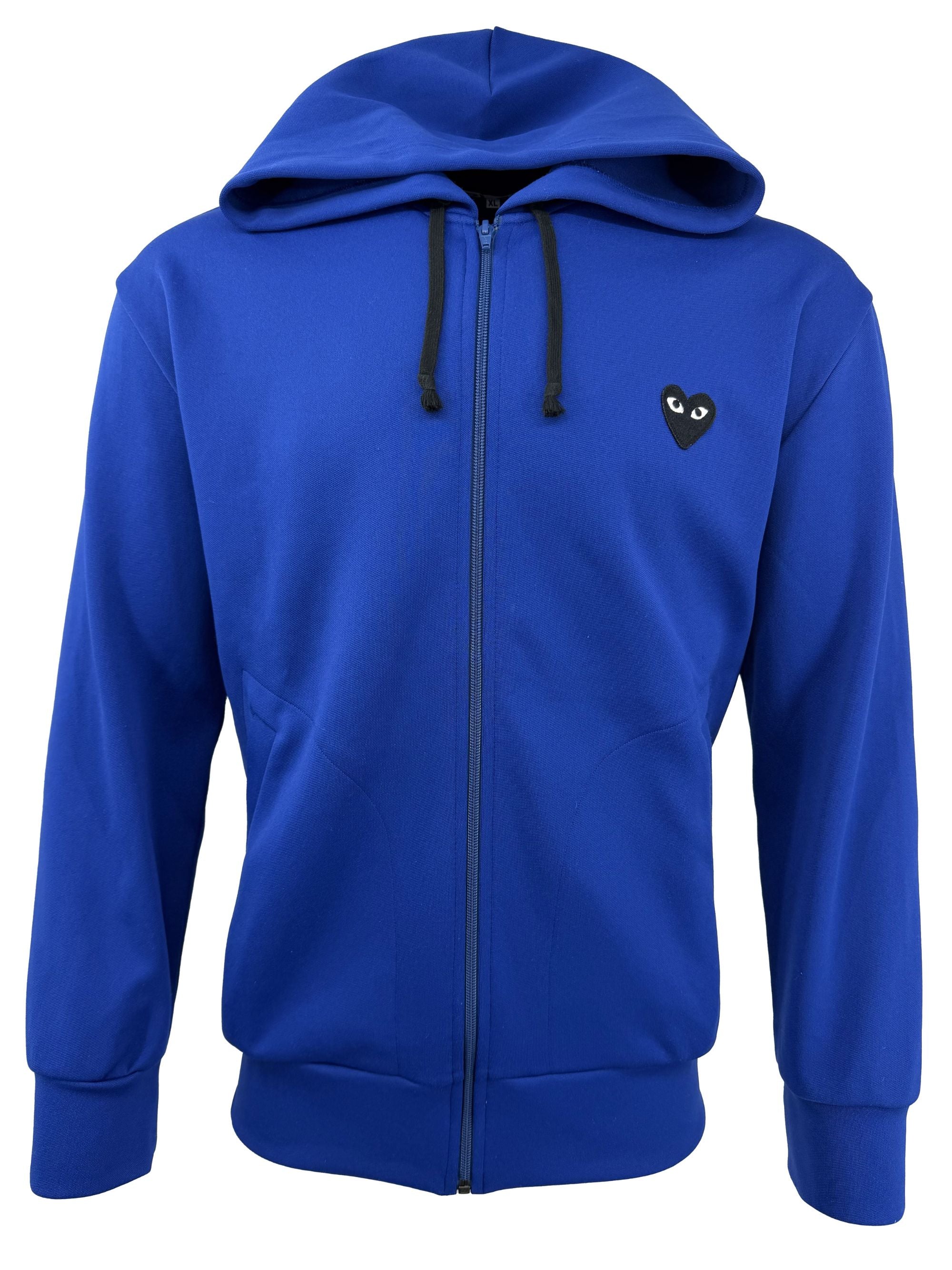 Comme Des Garçons Black Heart Hooded Sweatshirt - Blue Comme Des Garçons
