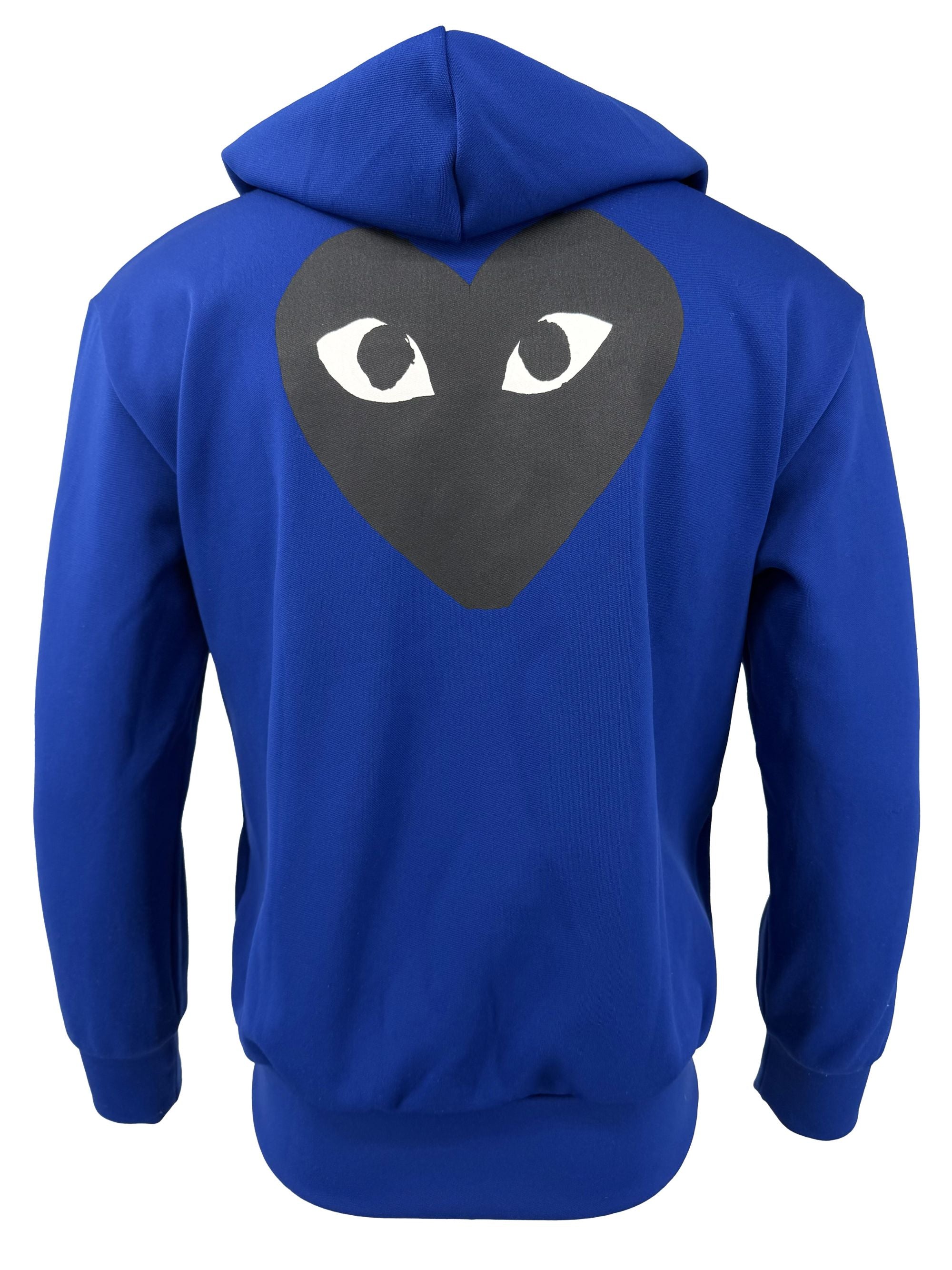 Comme Des Garçons Black Heart Hooded Sweatshirt - Blue Comme Des Garçons