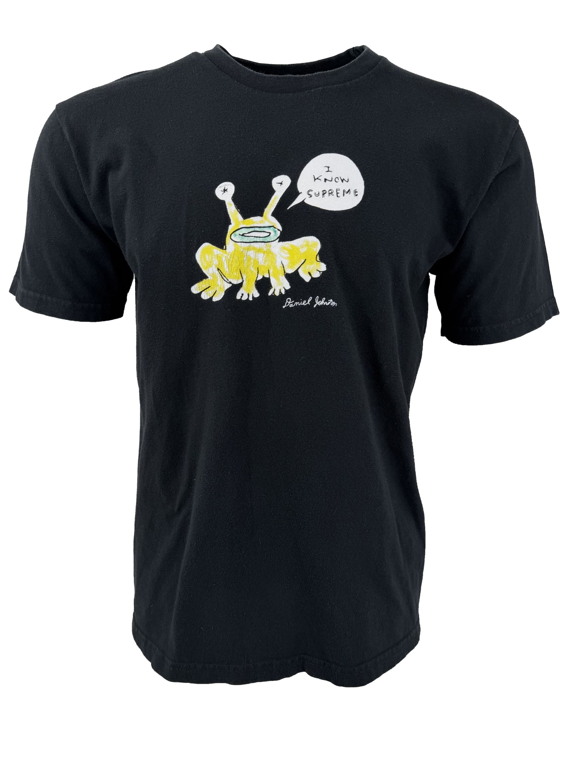 Supreme x Daniel Johnston Frog T-Shirt - Black Supreme