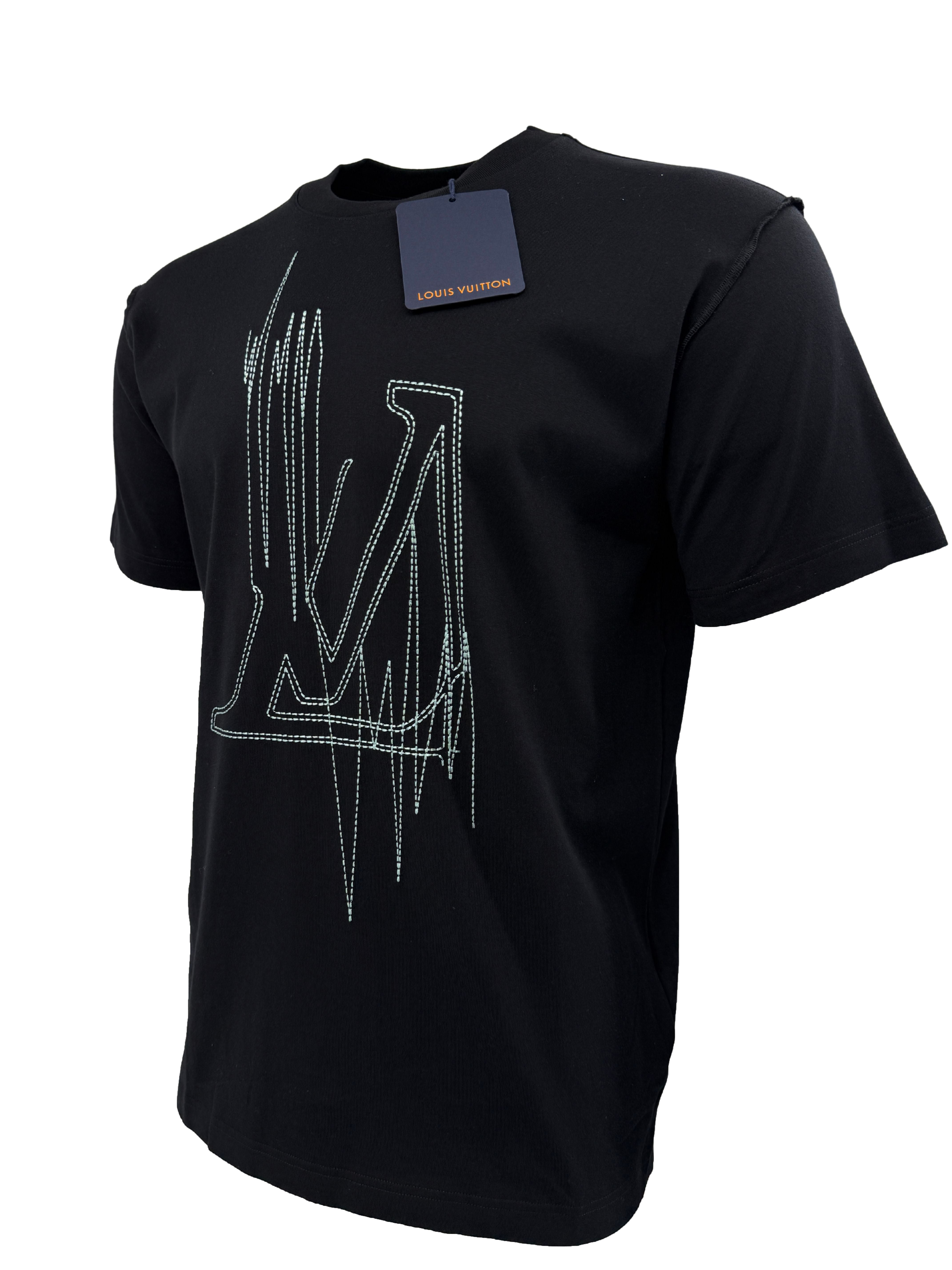 Louis Vuitton Frequency Embroidered T-Shirt - Black (Unused) Louis Vuitton