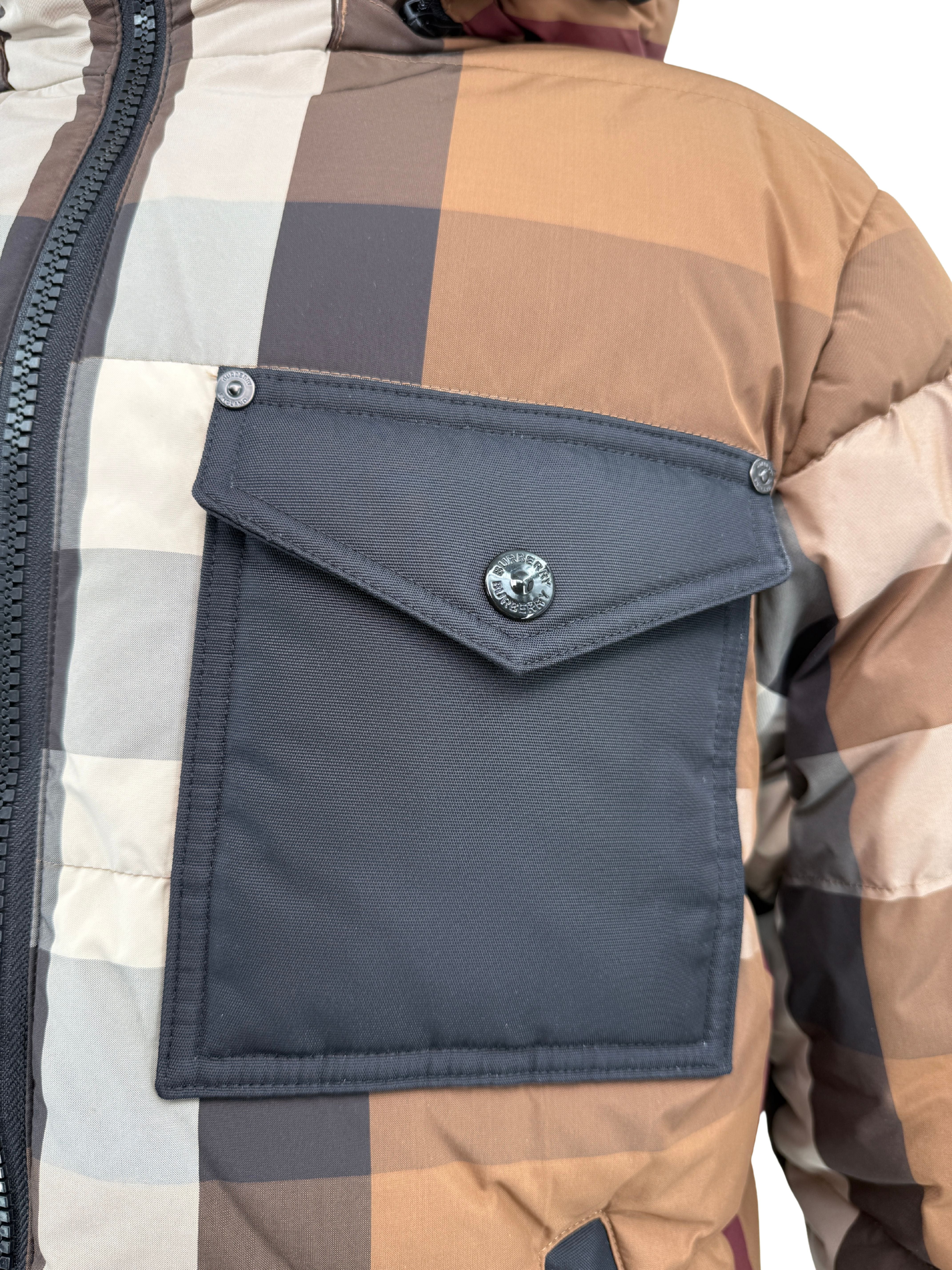 Burberry Reversible Check Down Jacket - Beige