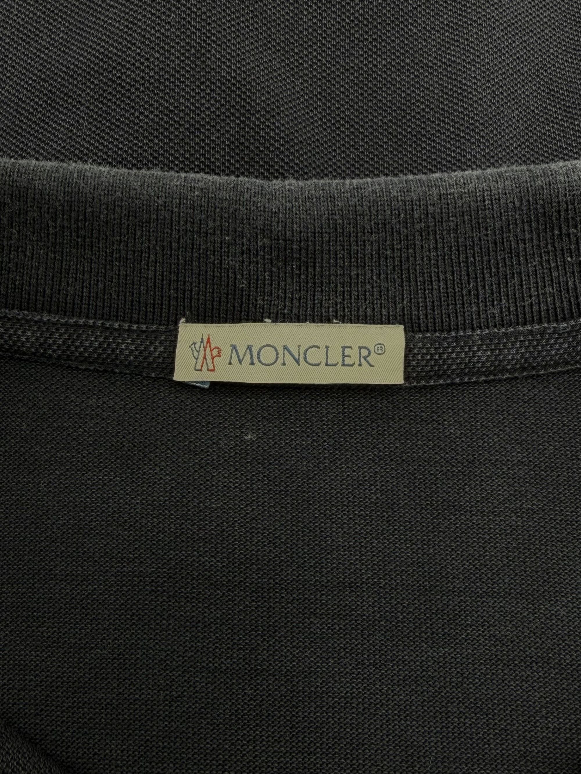 Moncler Stripe Collar Polo - Navy Moncler