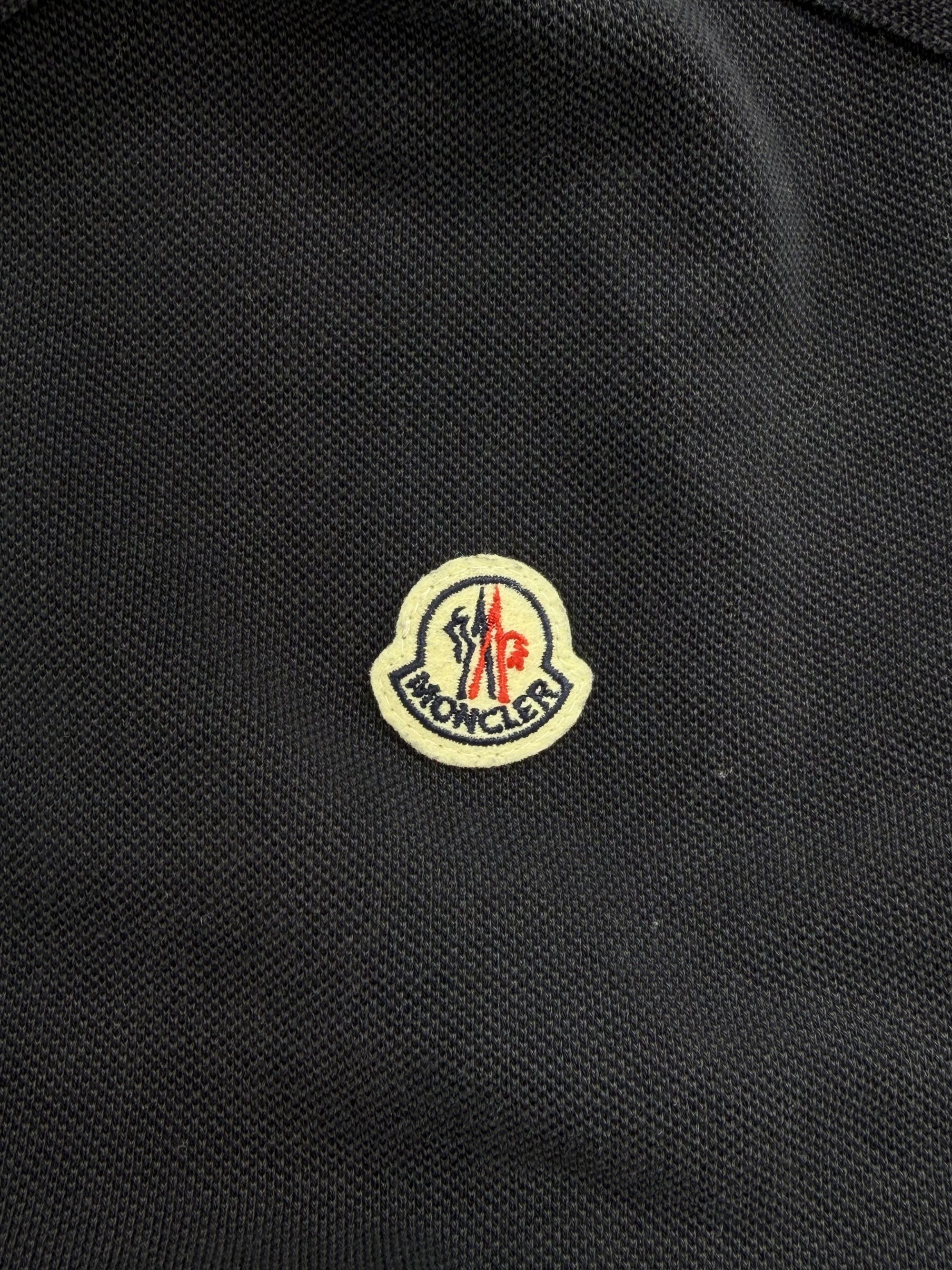 Moncler Stripe Collar Polo - Navy Moncler