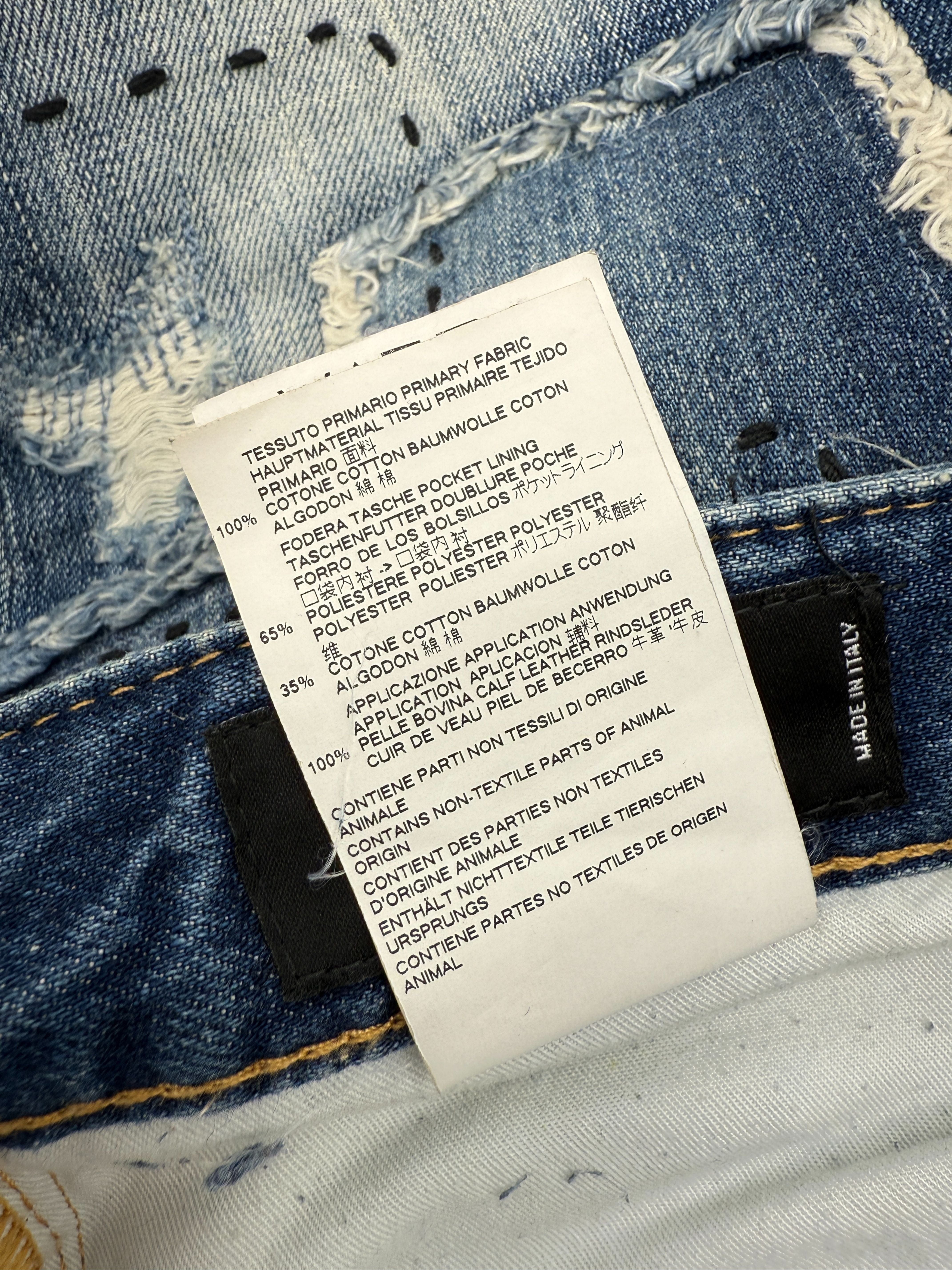 Dsquared2 Cool Guy Stitch Detail Distressed Jean - Dark Blue Dsquared2