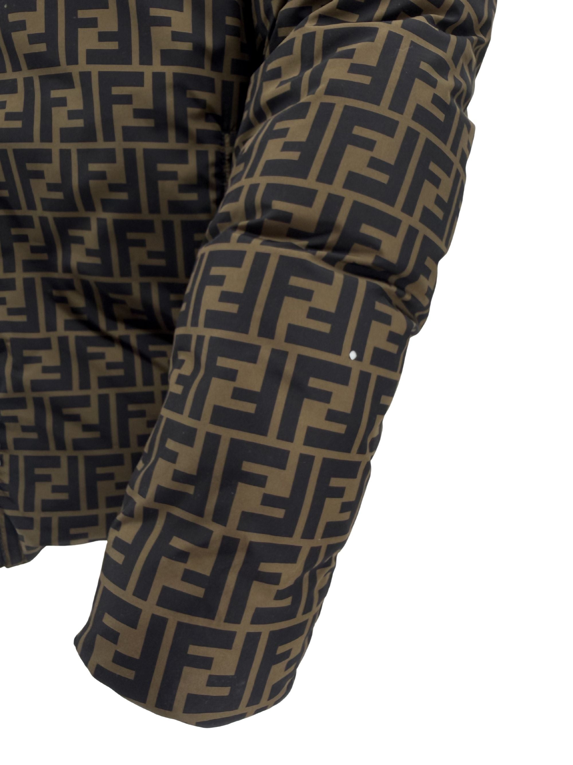 Fendi FF Logo Reversible Down Jacket - Brown (Copy) Fendi