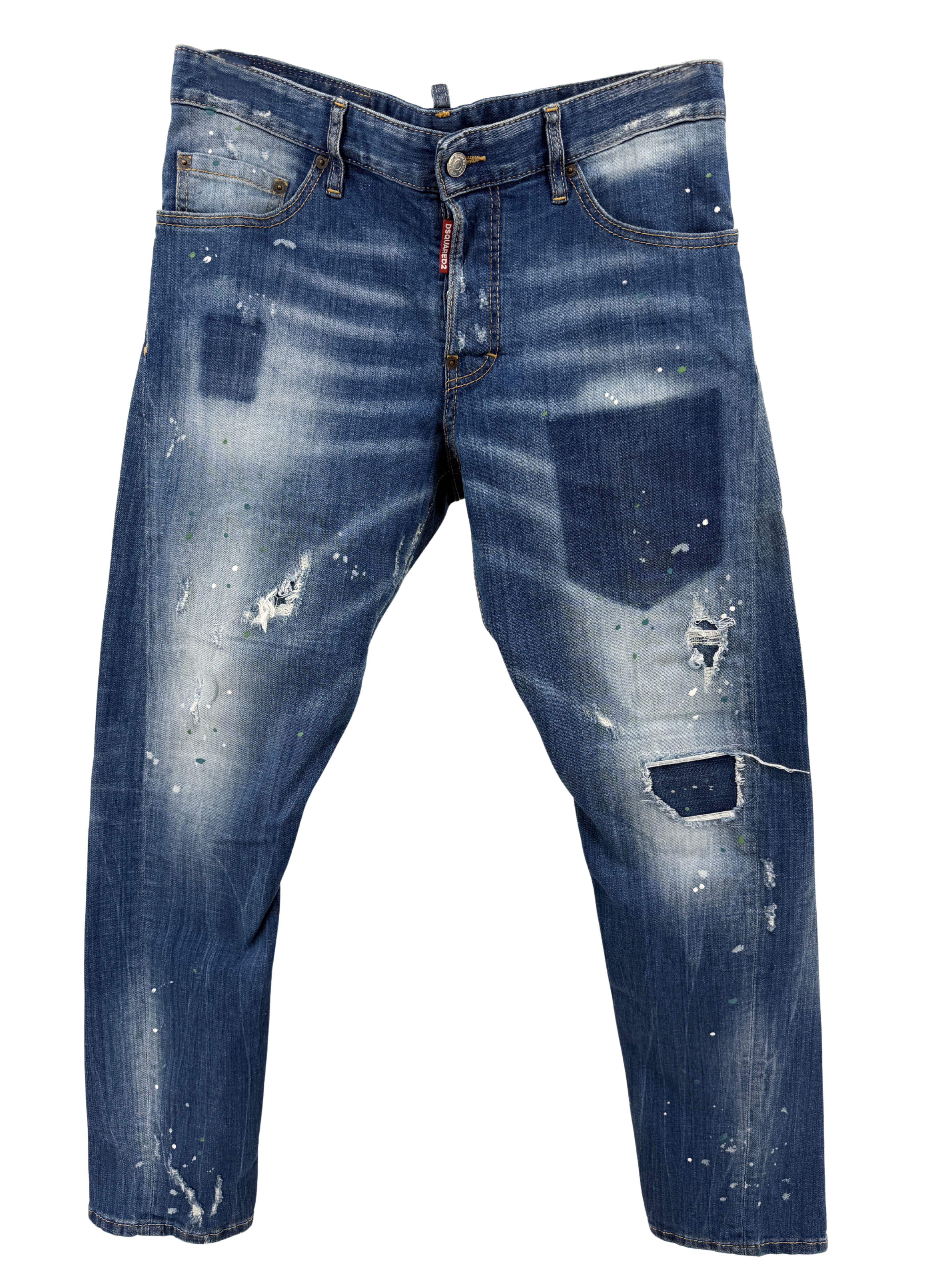 Dsquared2 Distressed Sexy Twist Jeans - Dark Blue Dsquared2