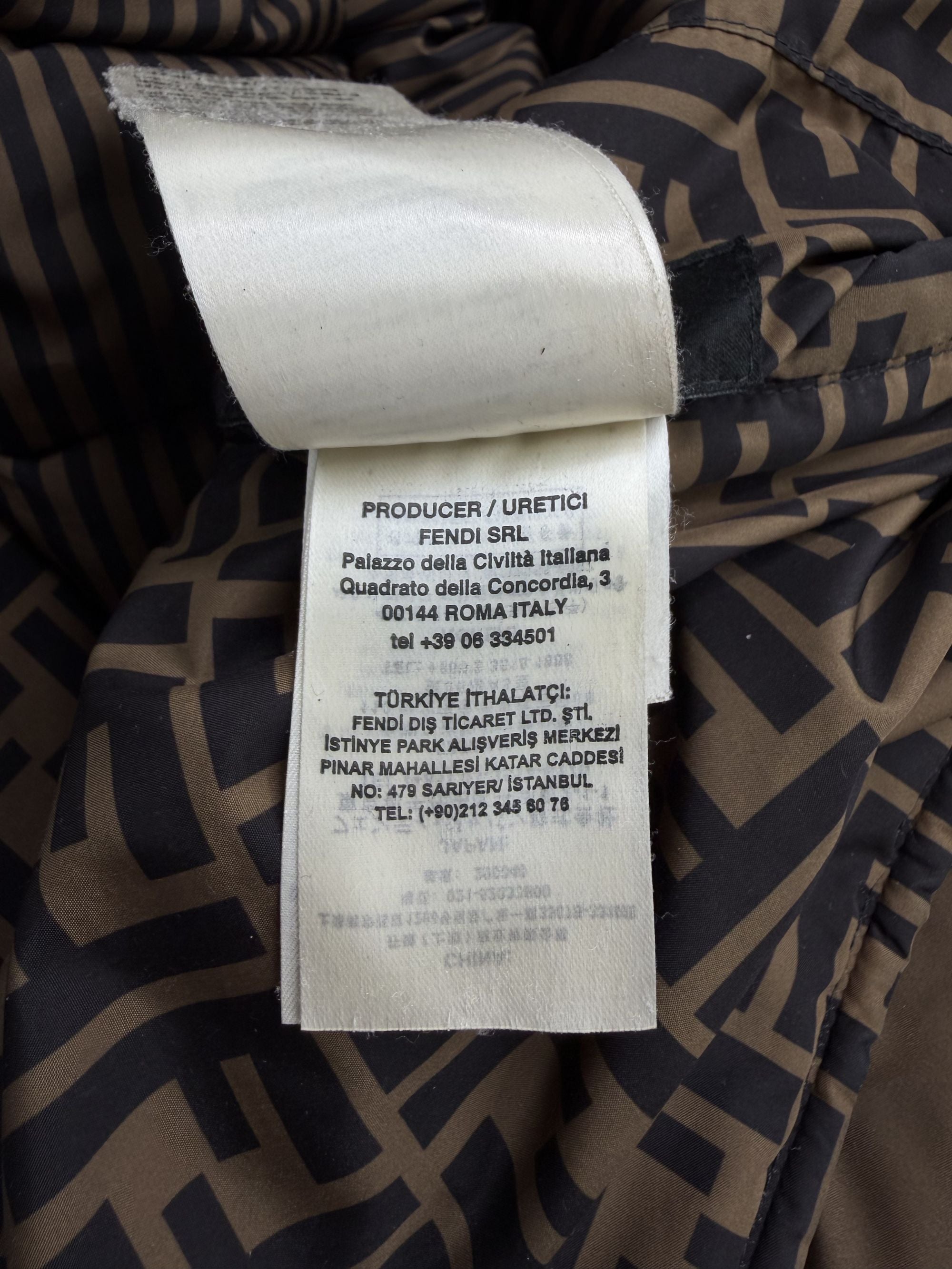 Fendi FF Logo Reversible Down Jacket - Brown (Copy) Fendi