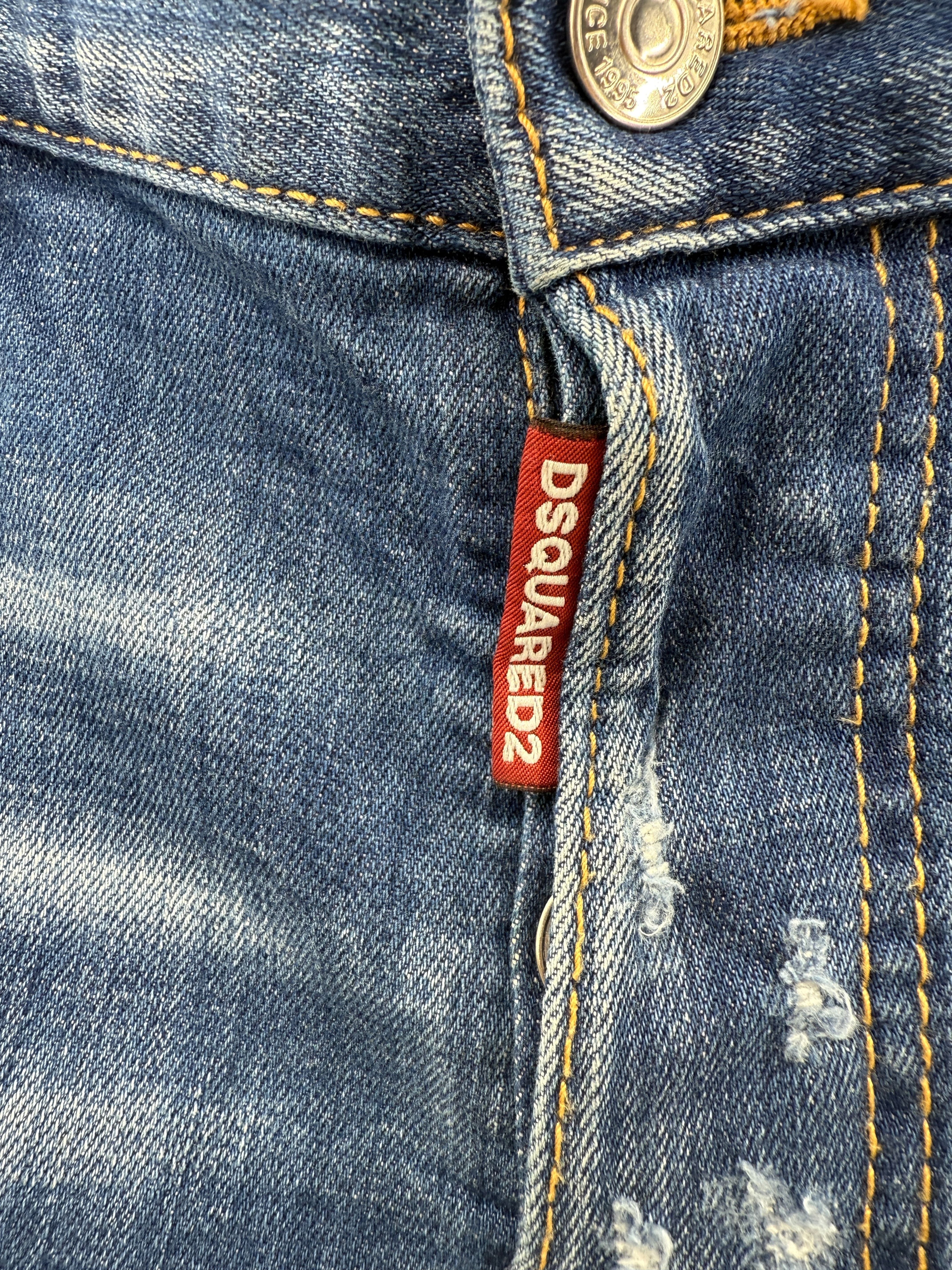 Dsquared2 Distressed Sexy Twist Jeans - Dark Blue Dsquared2