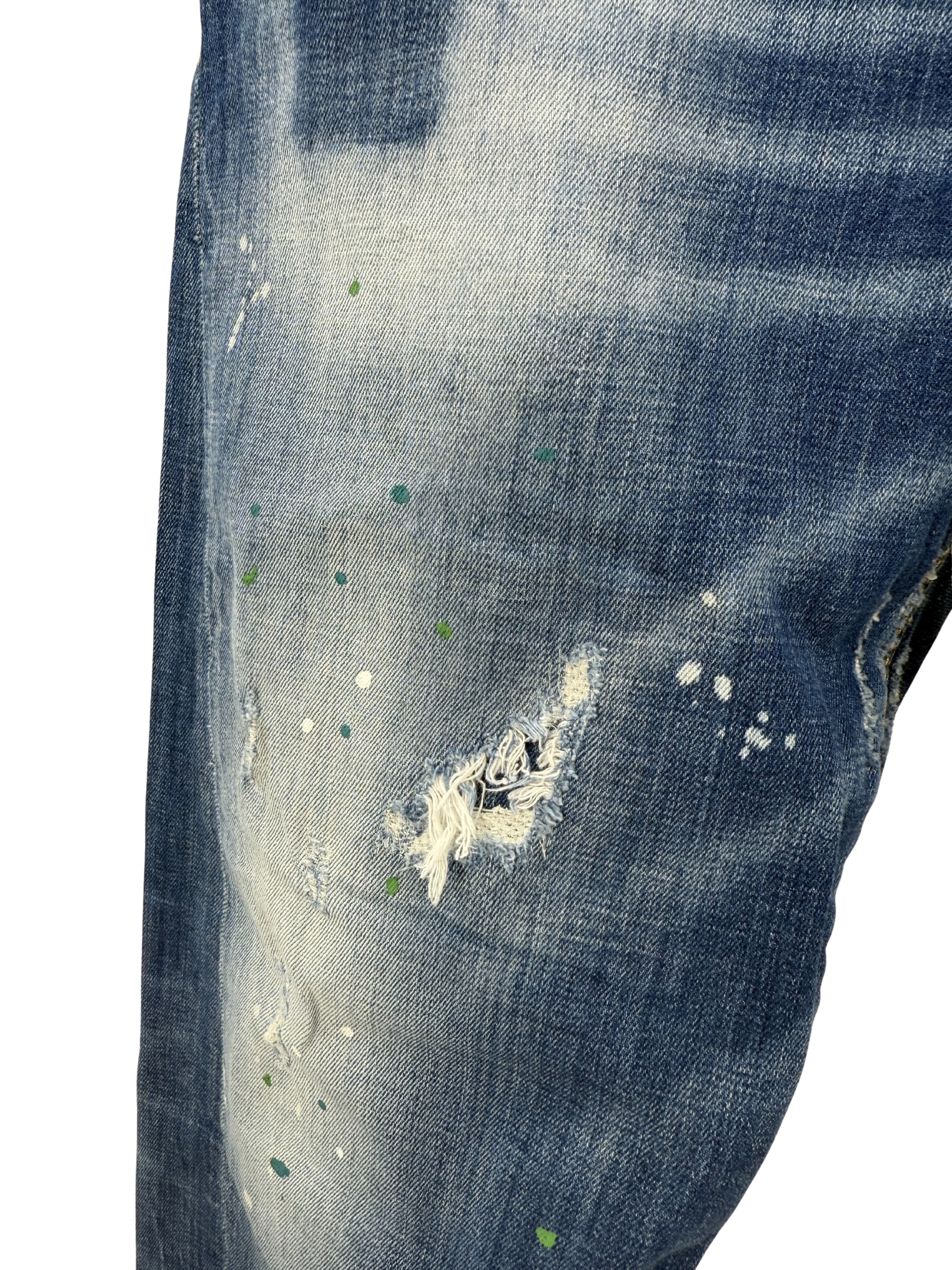 Dsquared2 Distressed Sexy Twist Jeans - Dark Blue Dsquared2