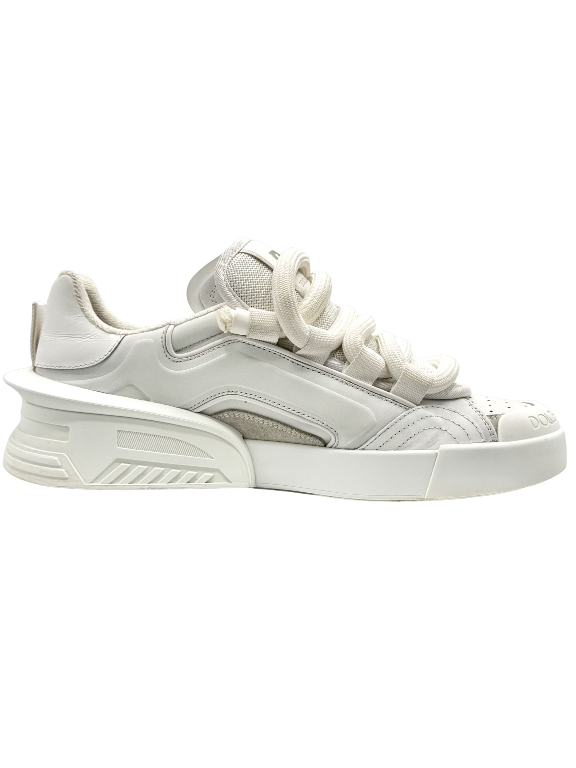 Dolce & Gabbana Leather Low Sneakers - White Dolce & Gabbana