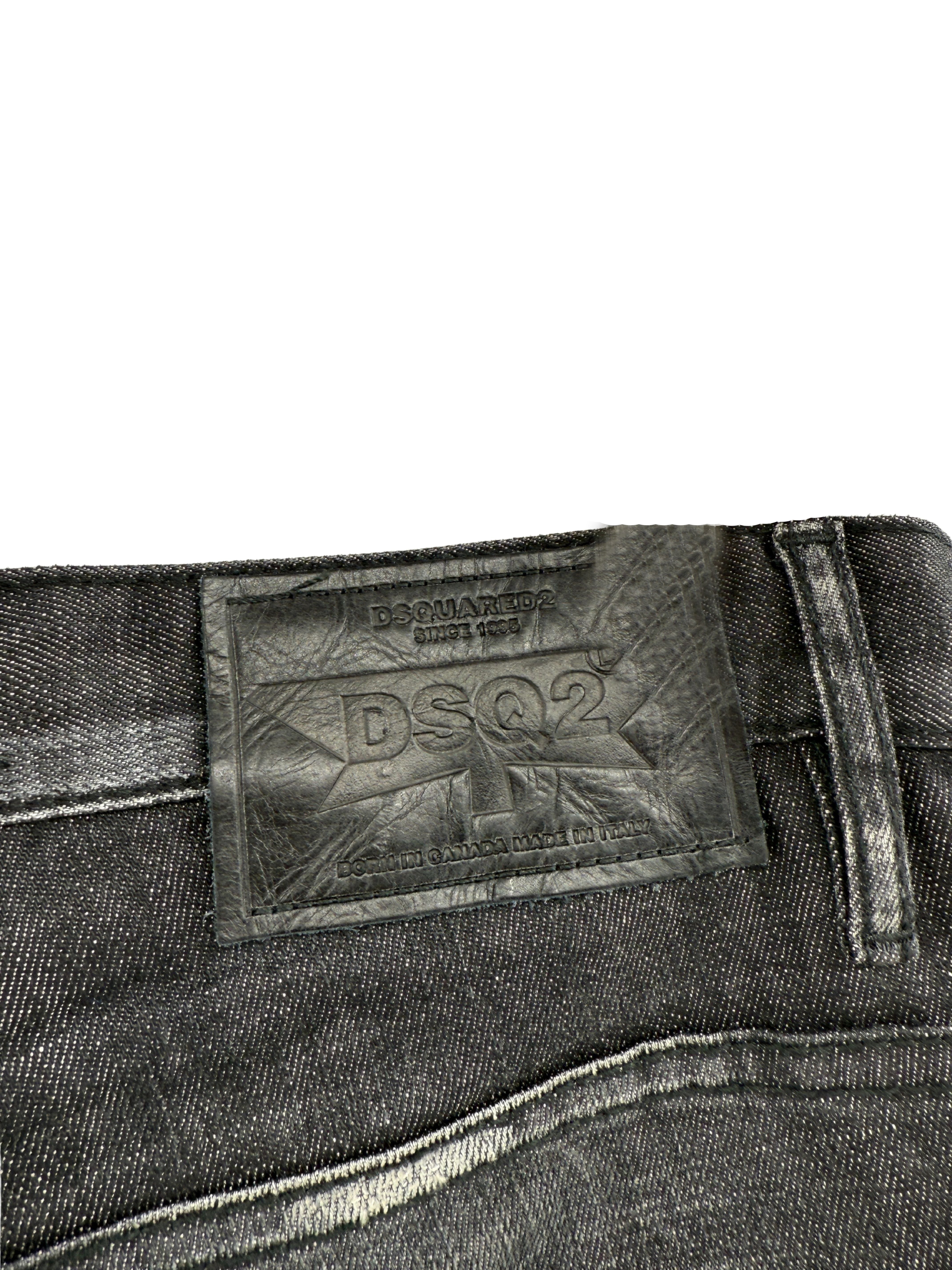 Dsquared2 Distressed Skater Jean - Washed Black