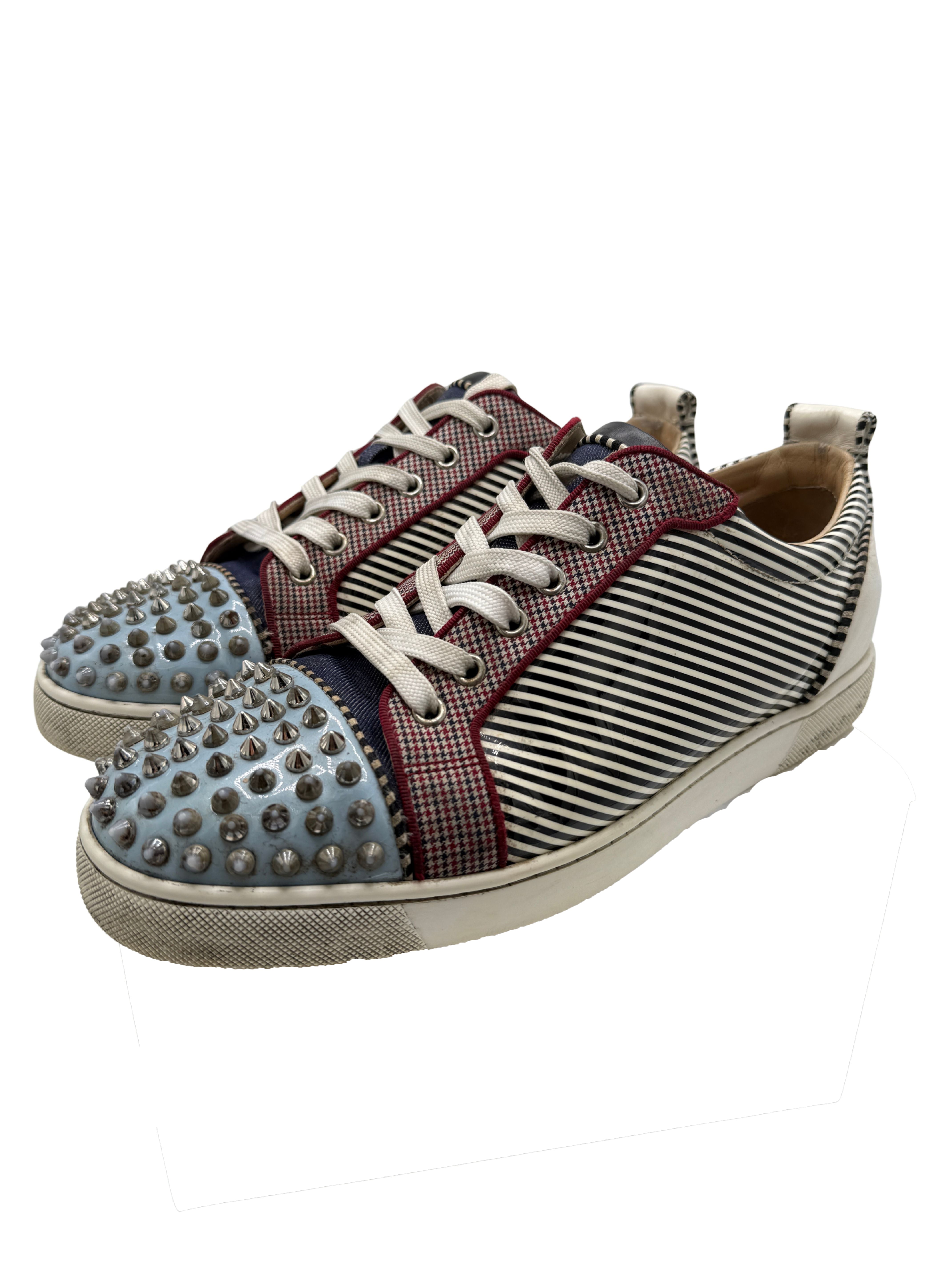 Christian Louboutin Low Spike Stripe - White Christian Louboutin