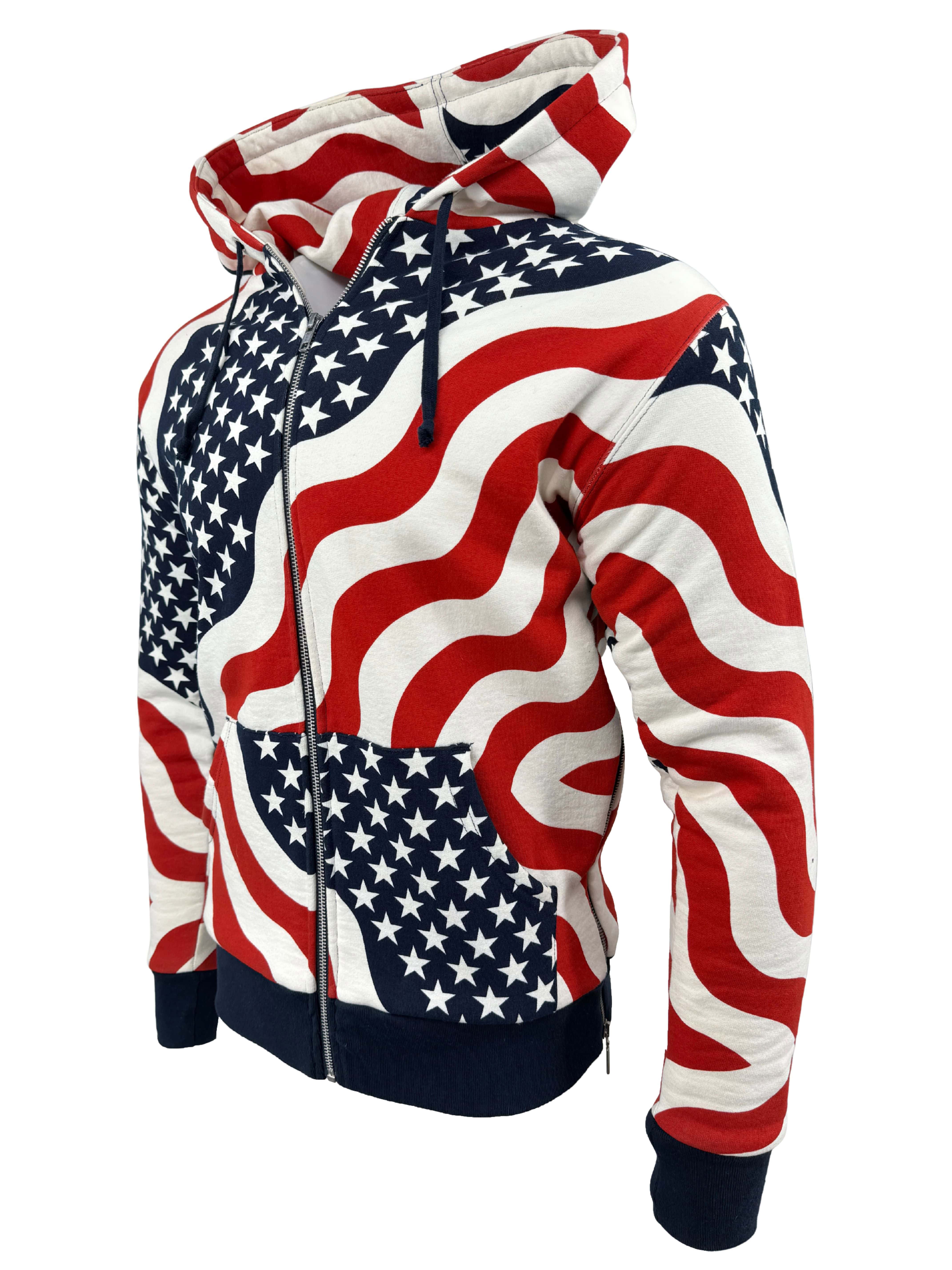 Supreme 2014 USA Thermal Zip Up Hoodie - Multicolour