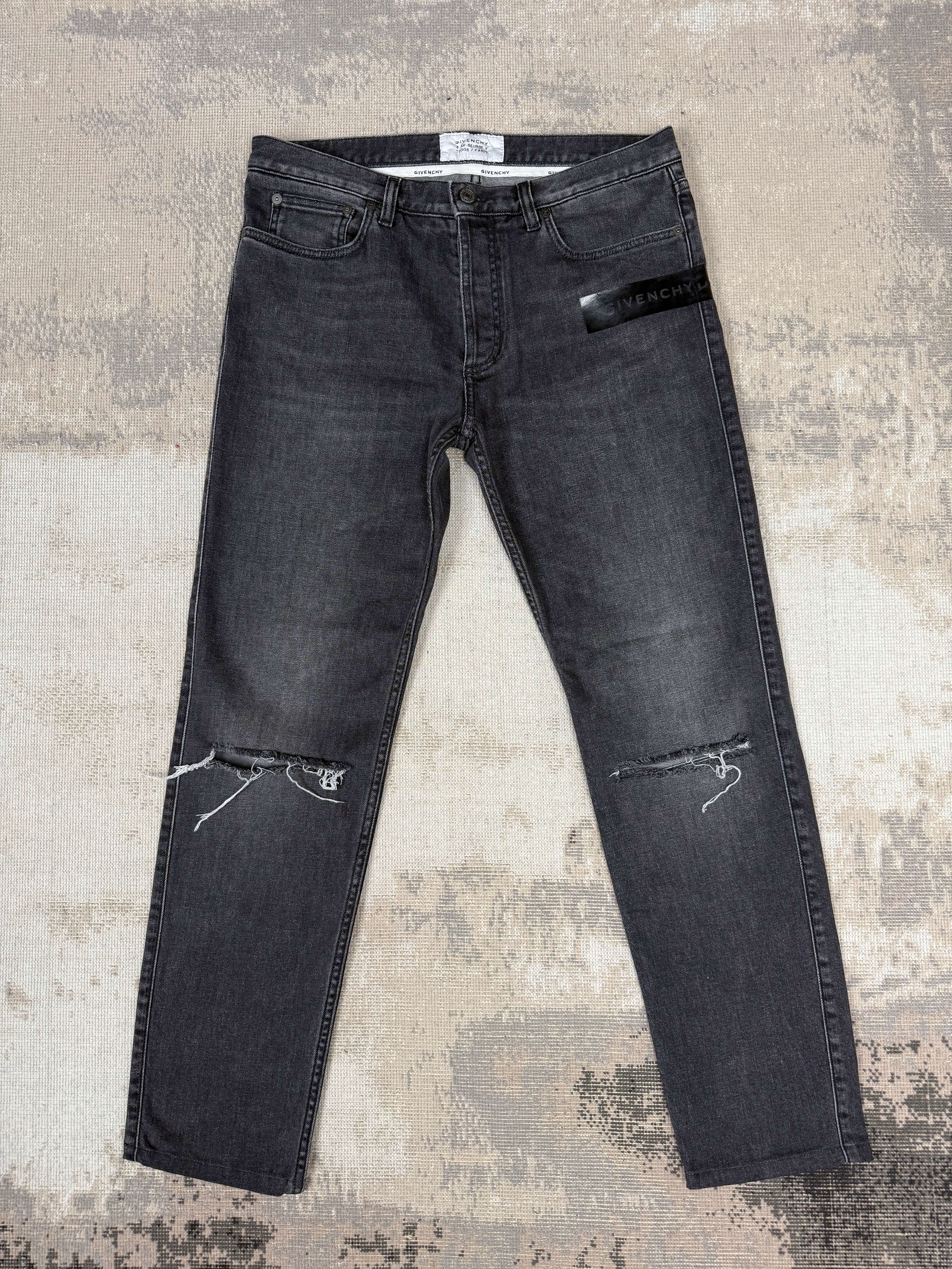 Givenchy Printed Jeans - Dark Grey Denim Givenchy