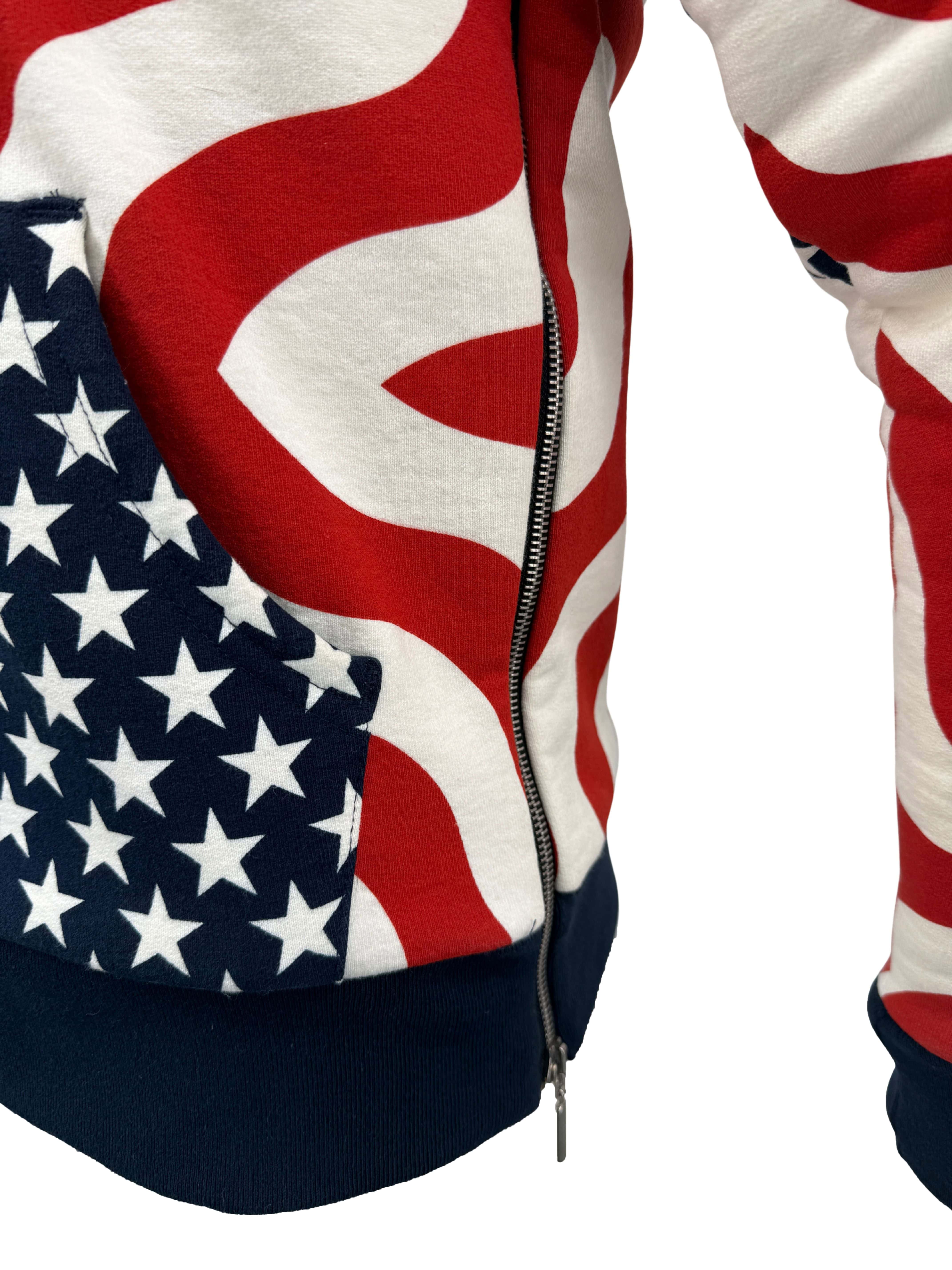 Supreme 2014 USA Thermal Zip Up Hoodie - Multicolour