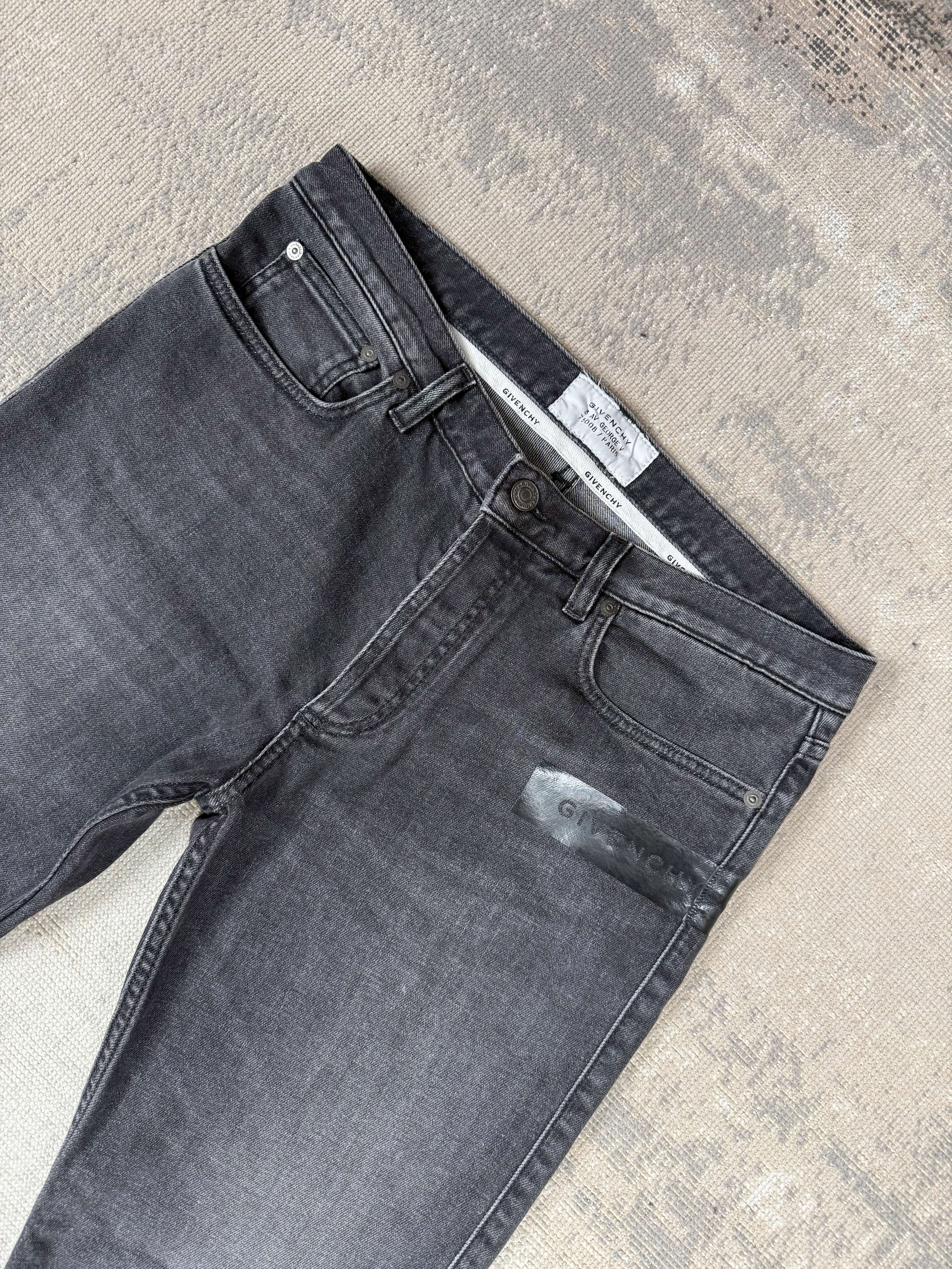 Givenchy Printed Jeans - Dark Grey Denim Givenchy