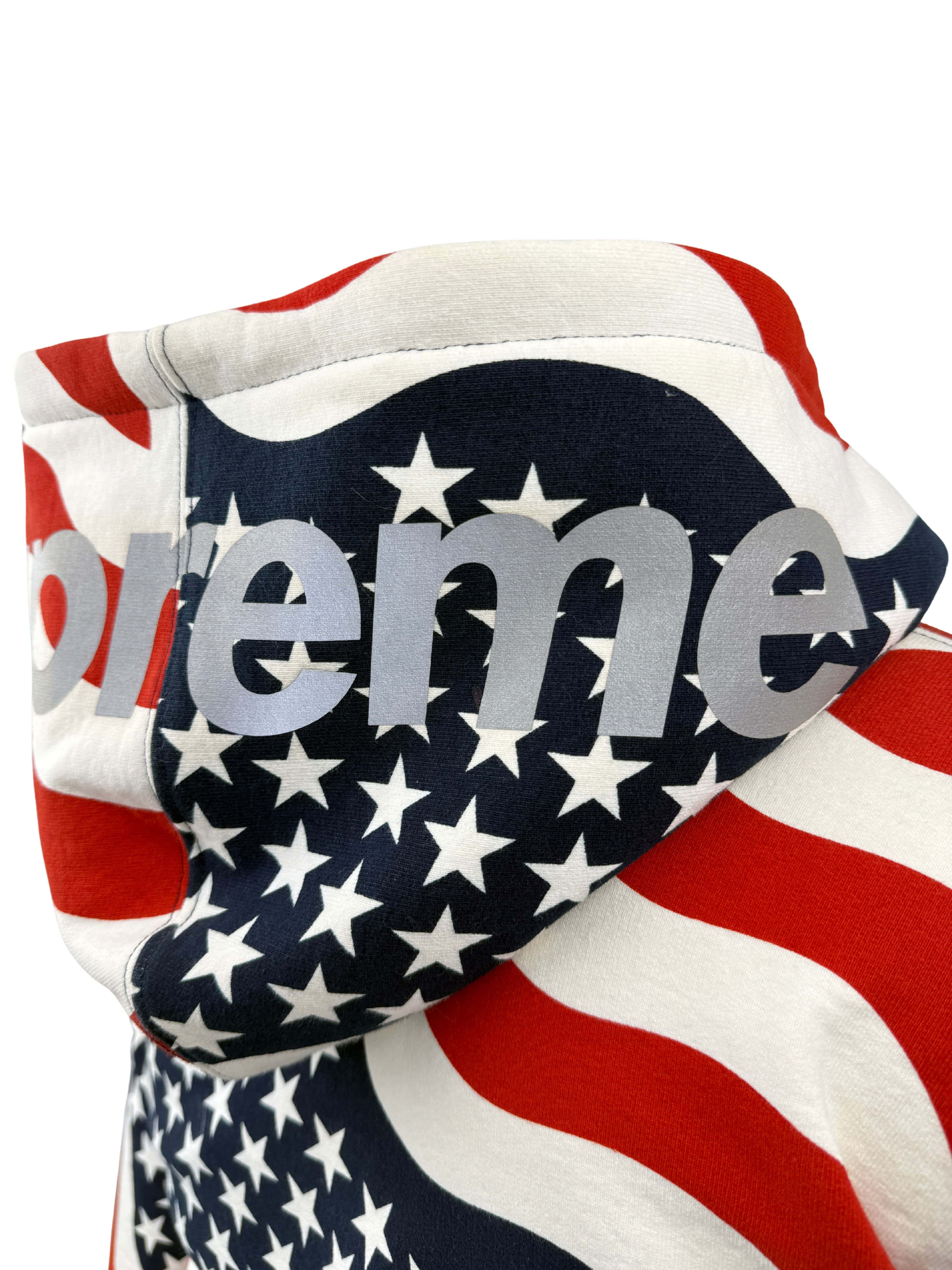 Supreme 2014 USA Thermal Zip Up Hoodie - Multicolour