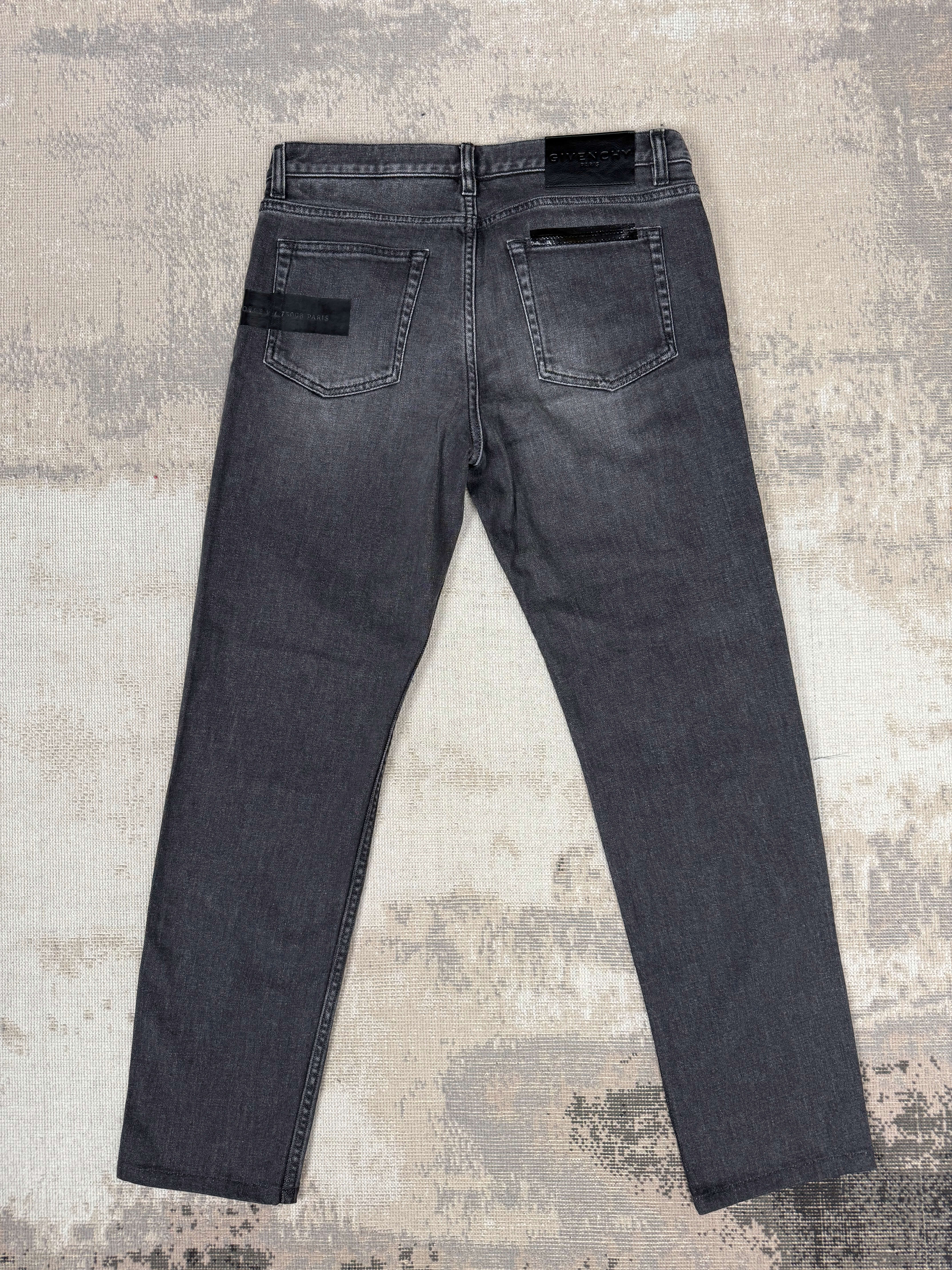 Givenchy Printed Jeans - Dark Grey Denim Givenchy