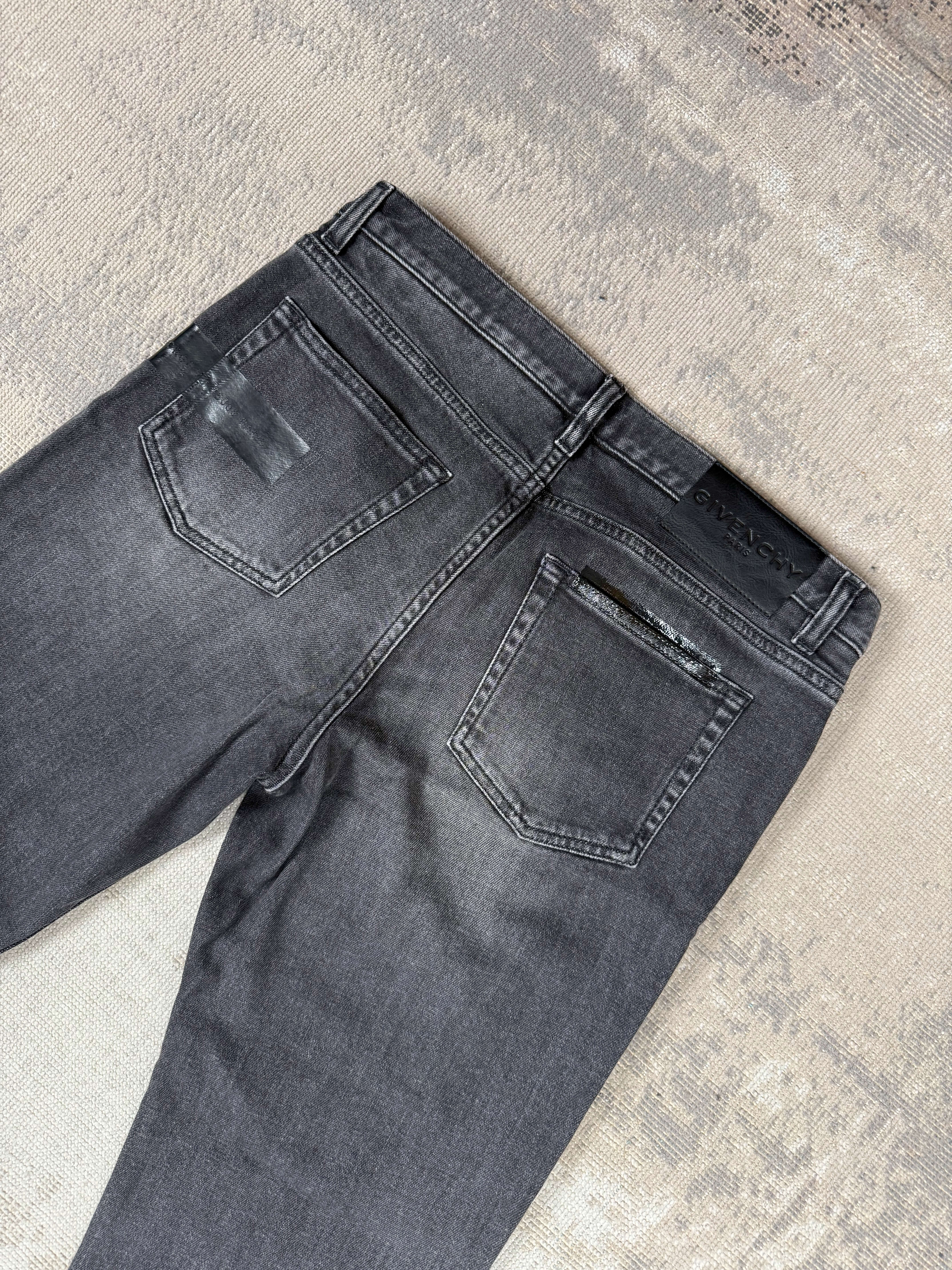 Givenchy Printed Jeans - Dark Grey Denim Givenchy