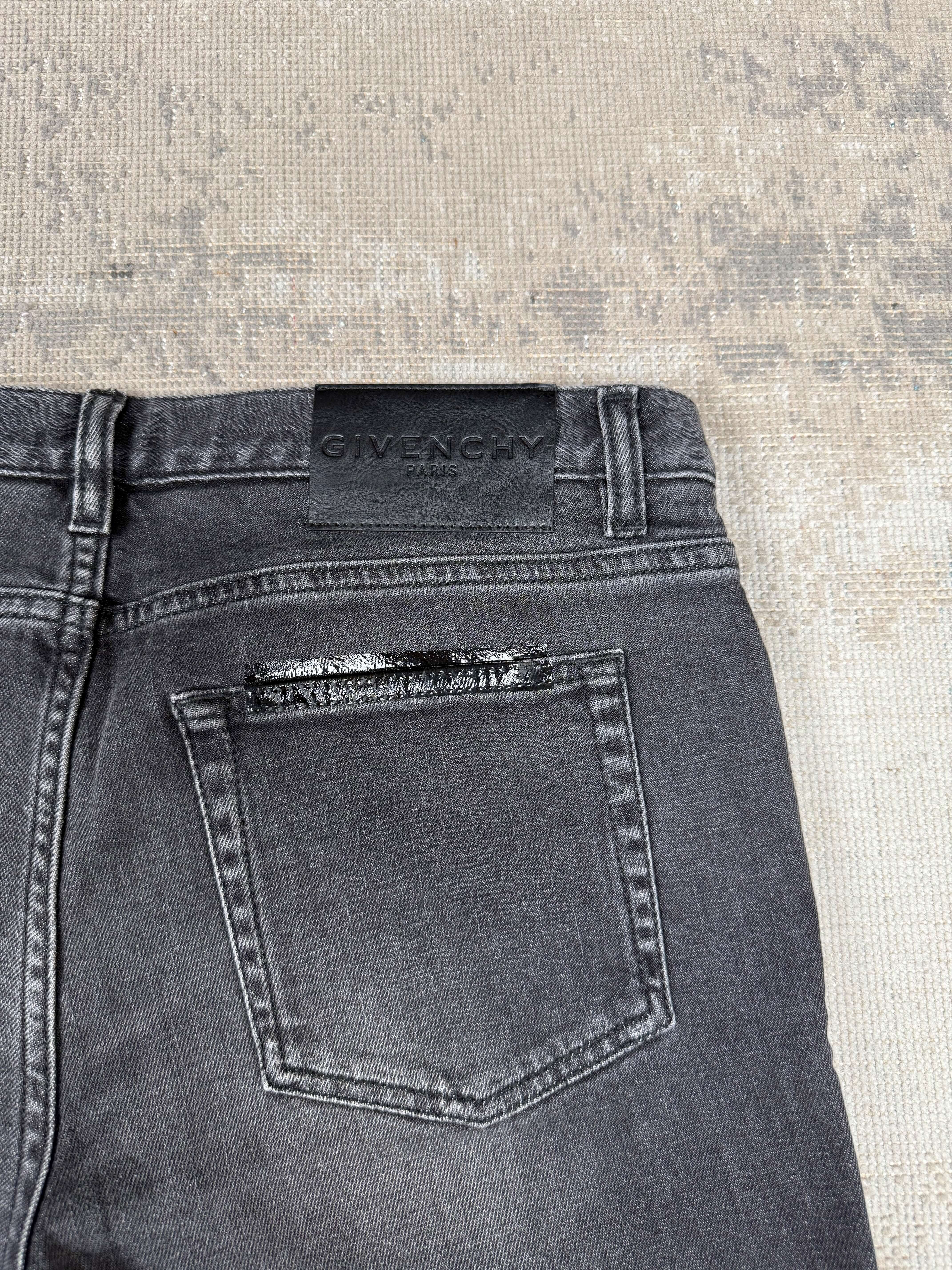 Givenchy Printed Jeans - Dark Grey Denim Givenchy