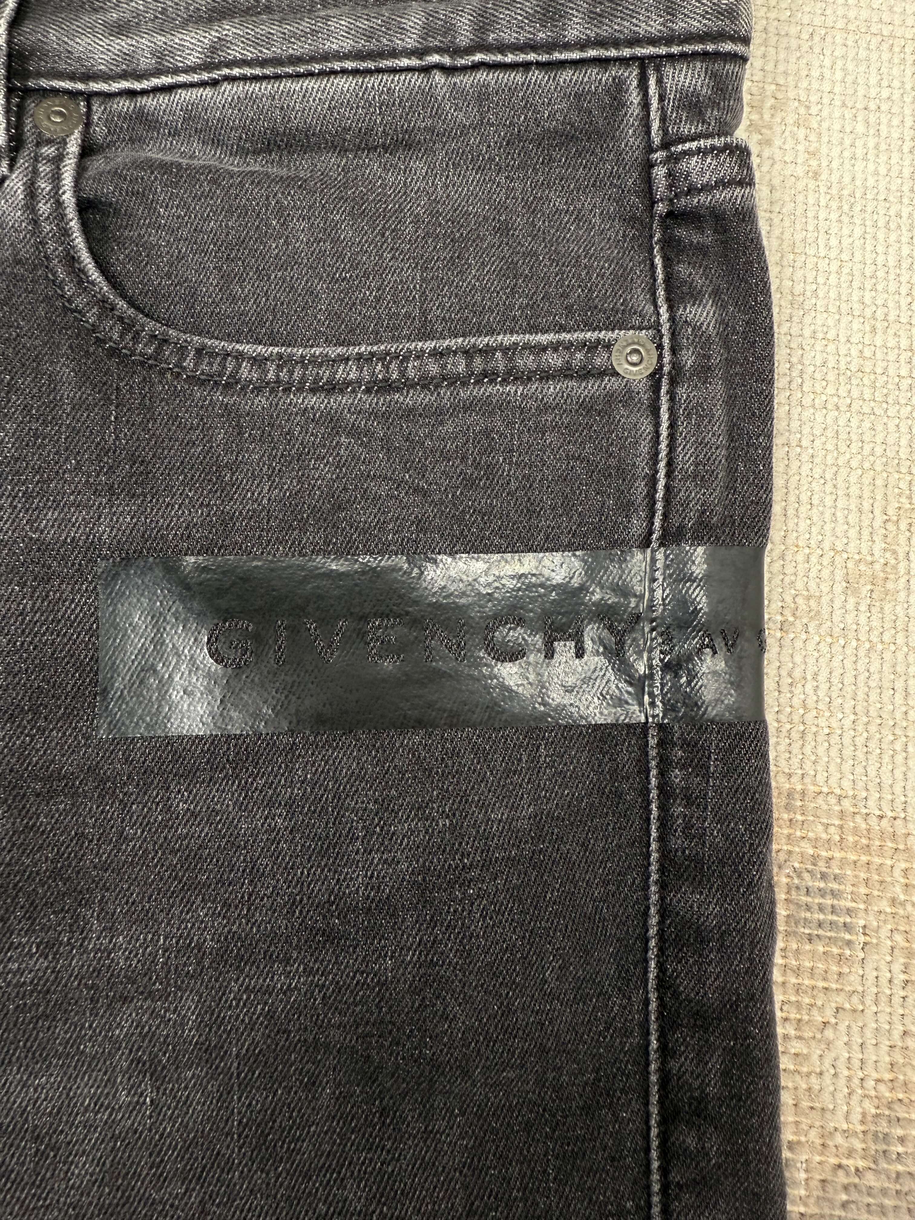 Givenchy Printed Jeans - Dark Grey Denim Givenchy