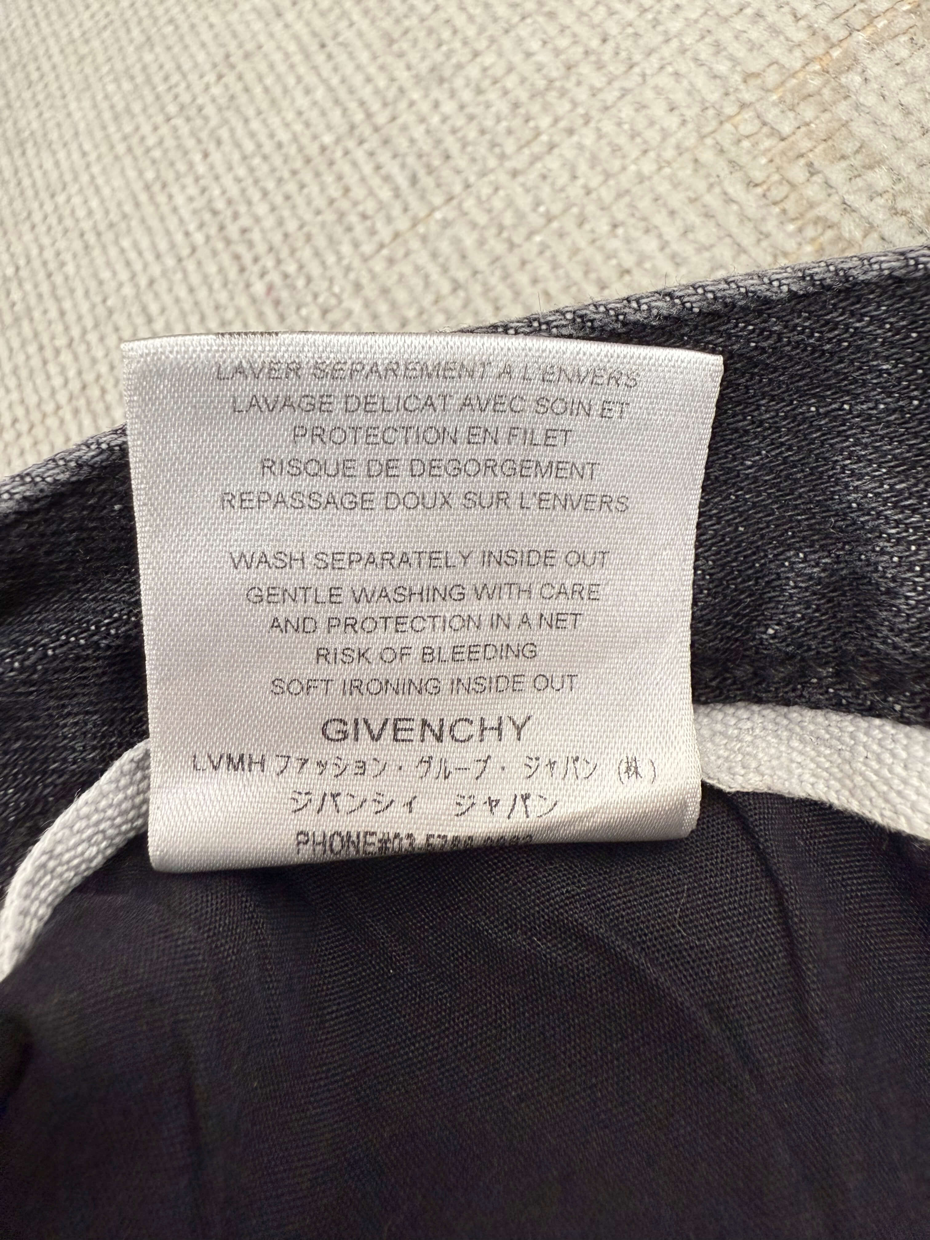 Givenchy Printed Jeans - Dark Grey Denim Givenchy