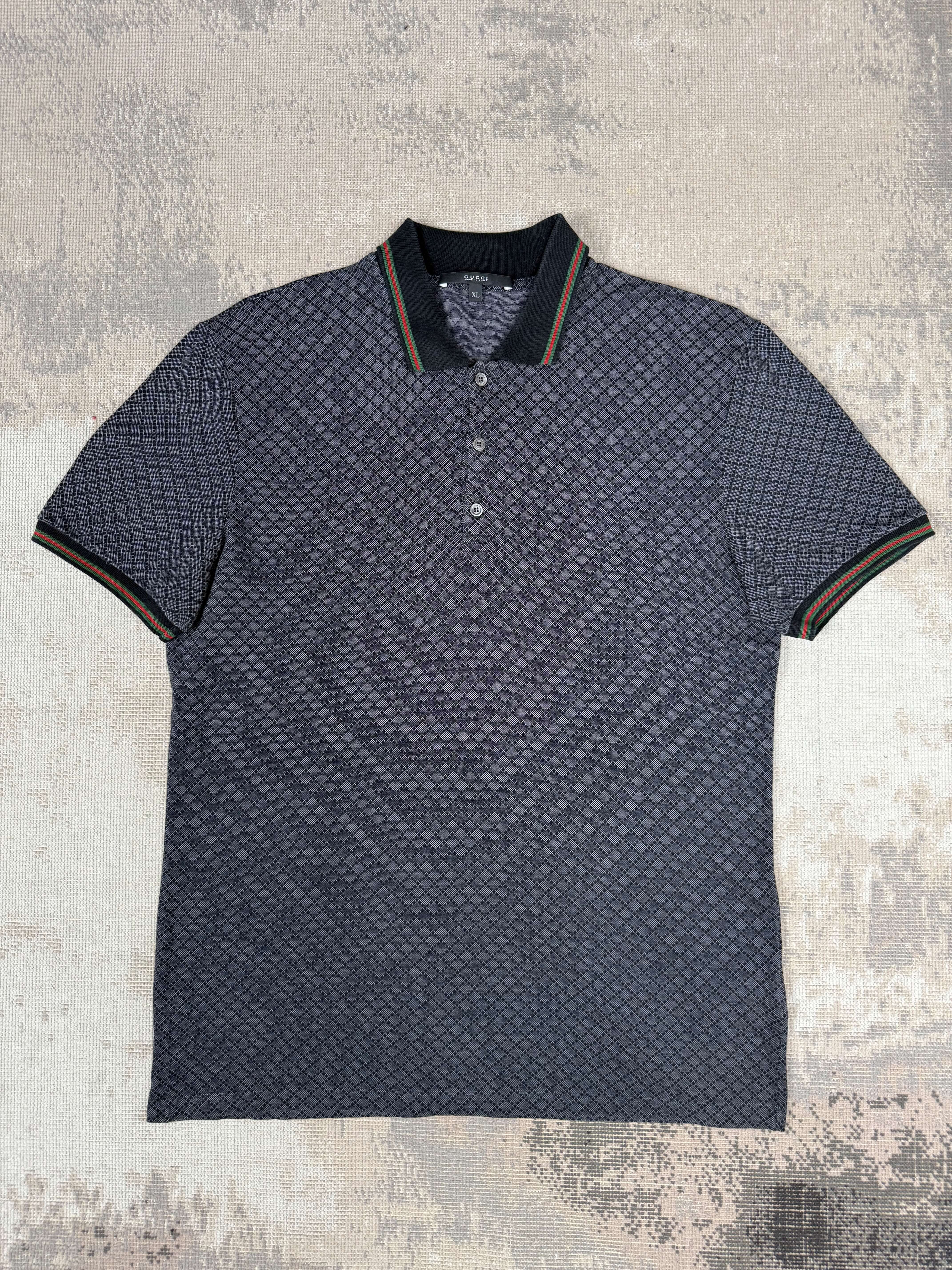 Gucci Web Stripe Polo - Grey Gucci