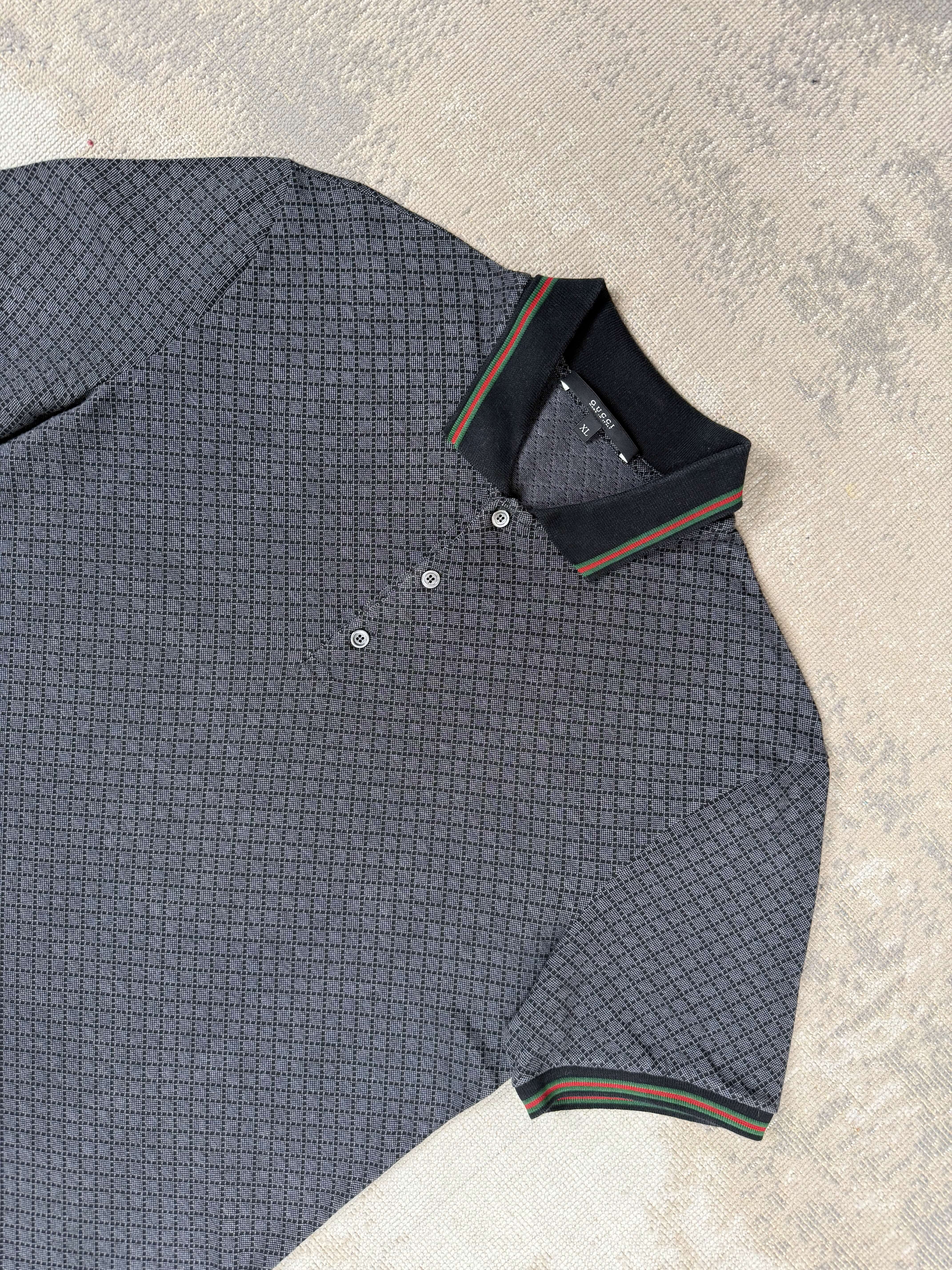 Gucci Web Stripe Polo - Grey Gucci