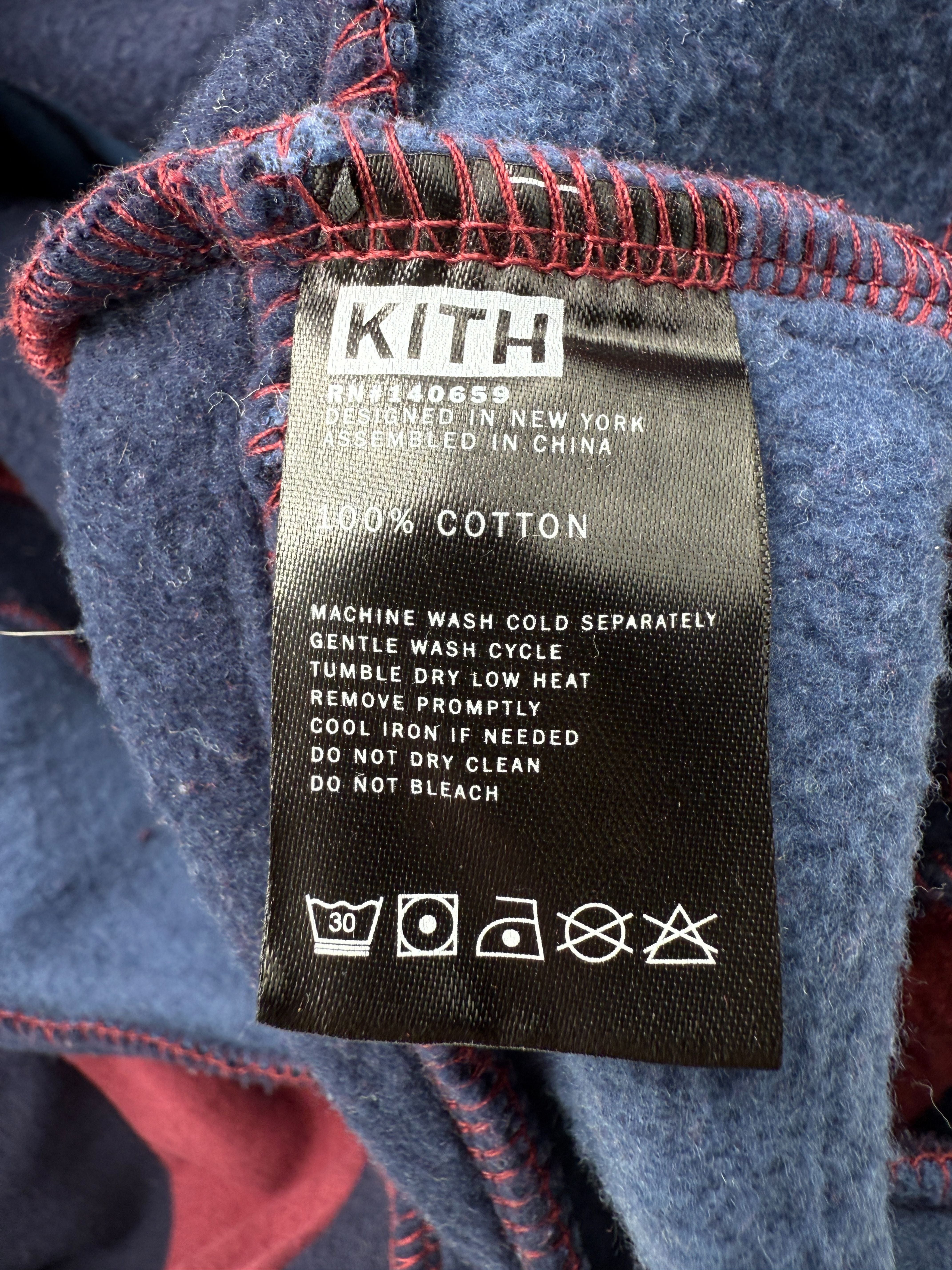 KITH Williams Striped Hoodie - Burgundy KITH