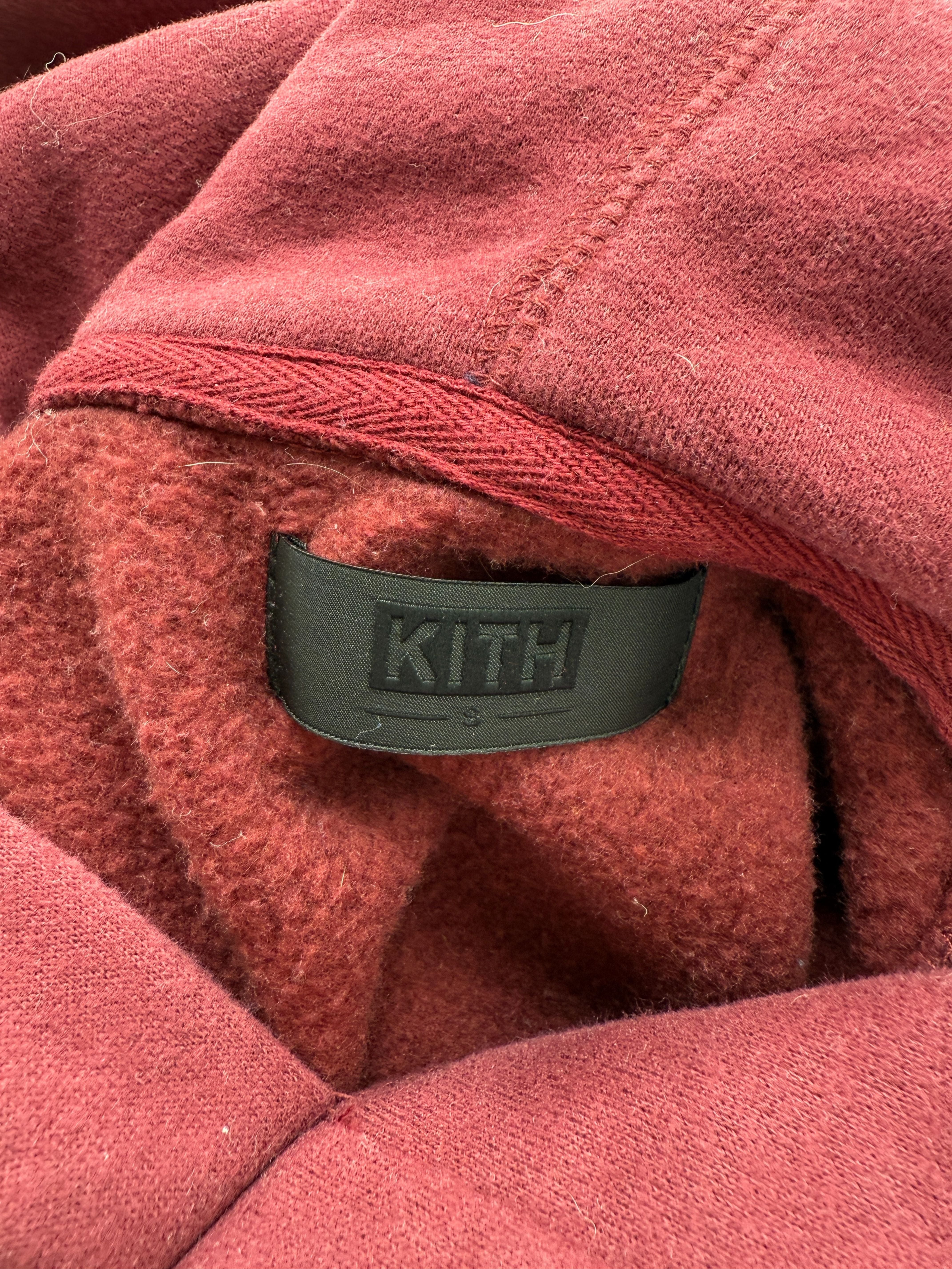 KITH Williams Striped Hoodie - Burgundy KITH