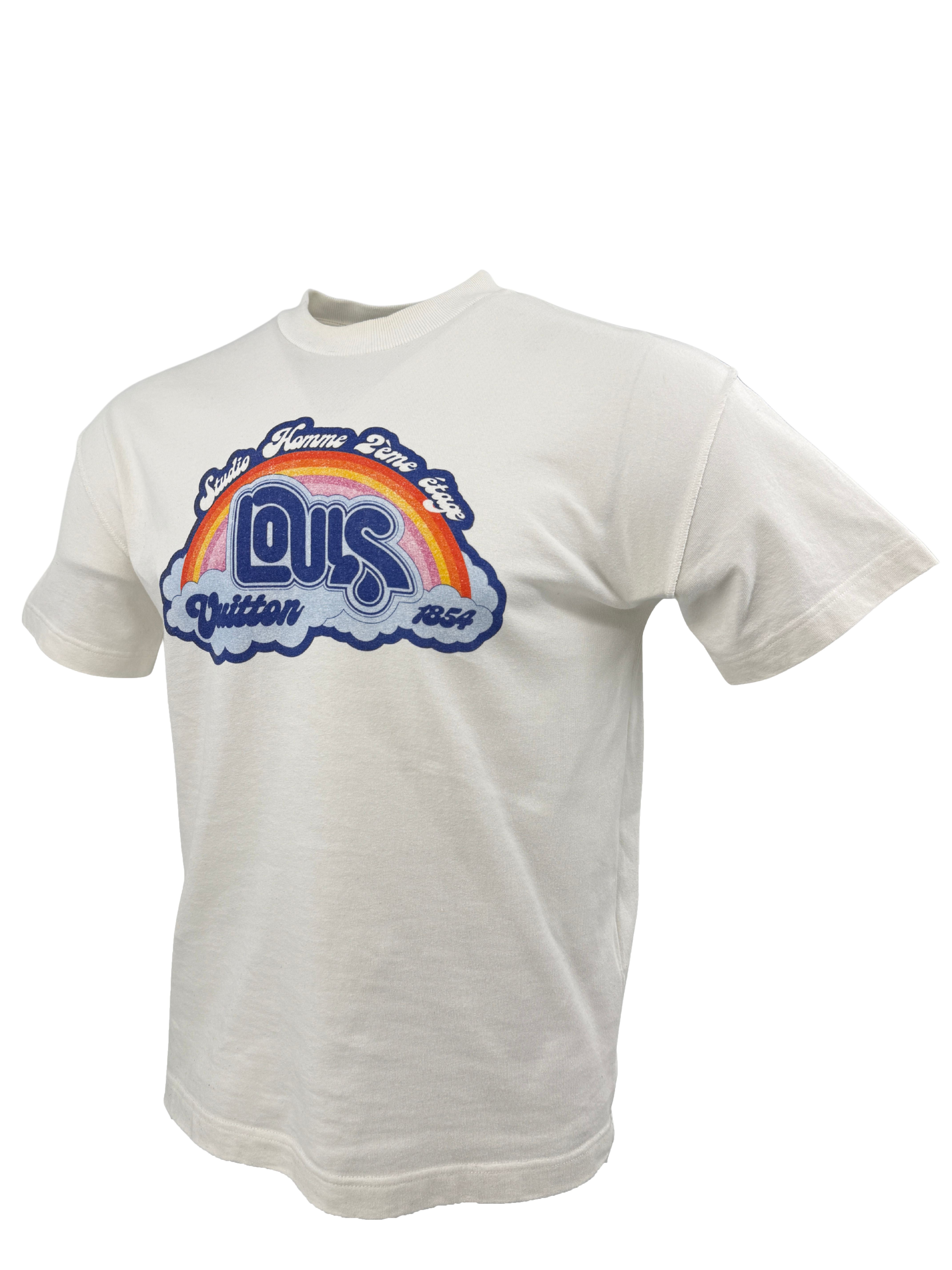 Louis Vuitton Rainbow Logo T-Shirt - White
