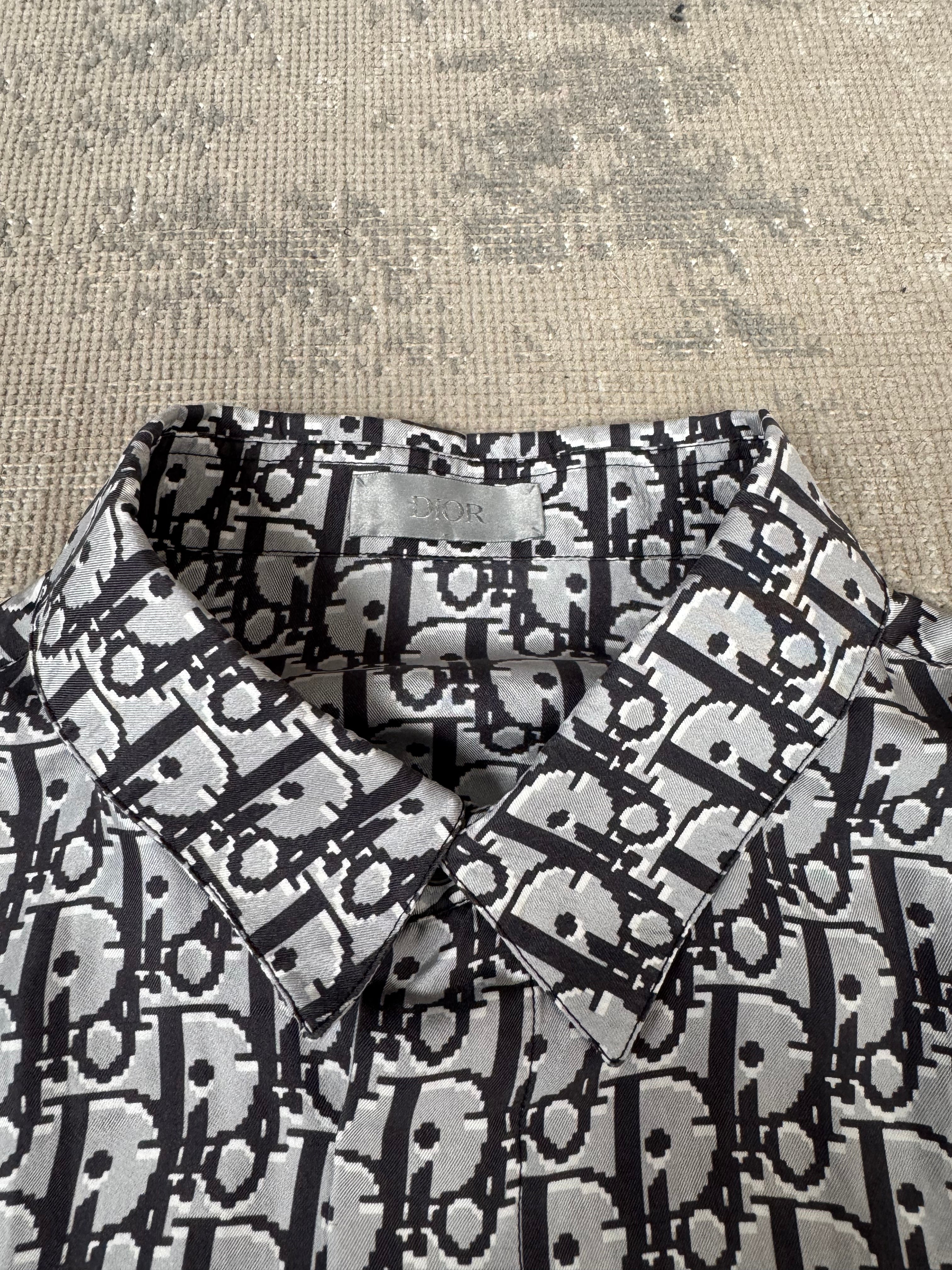 Dior Oblique Short Sleeve Shirt & Shorts Set - Grey Dior