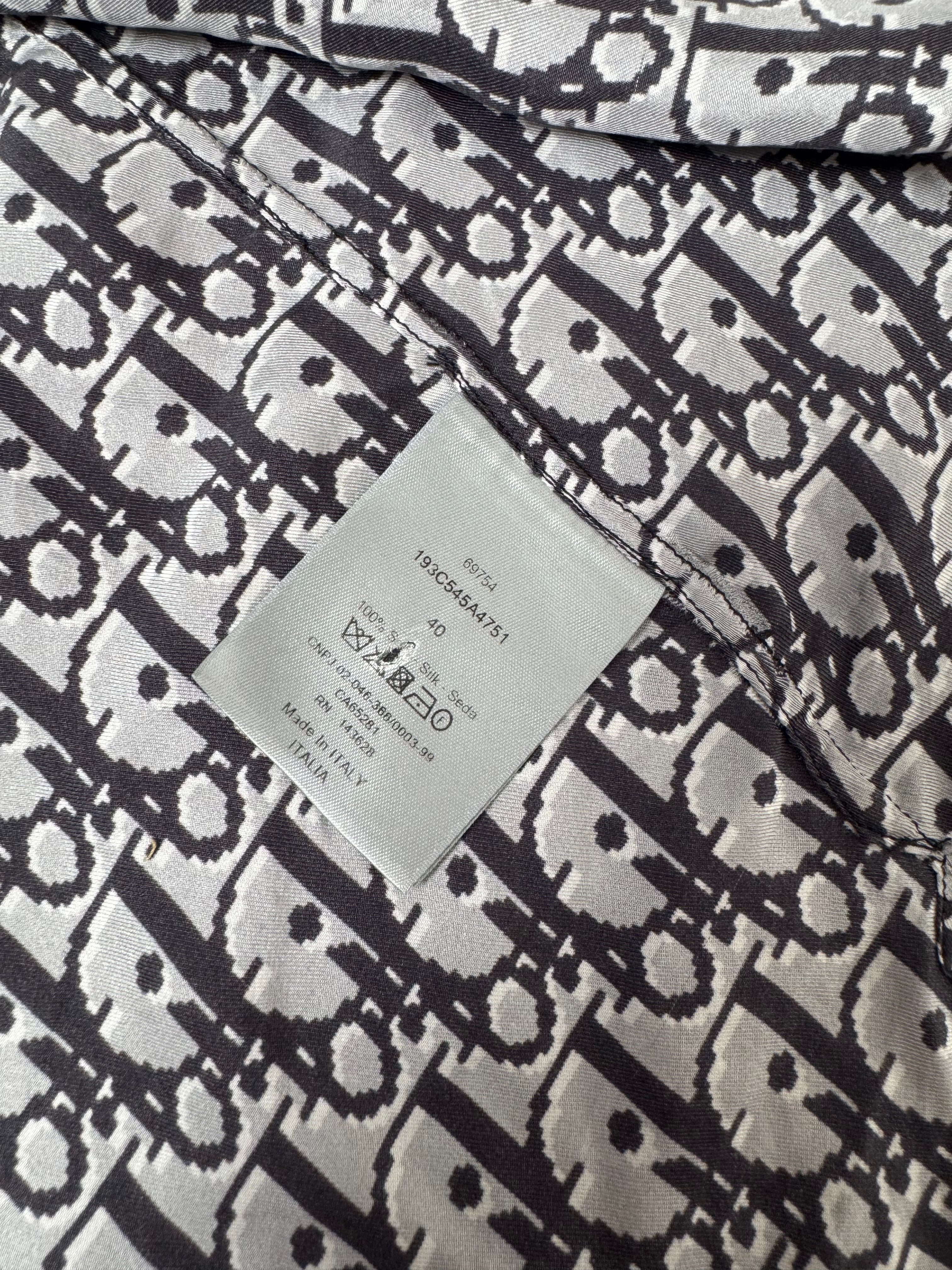Dior Oblique Short Sleeve Shirt & Shorts Set - Grey Dior