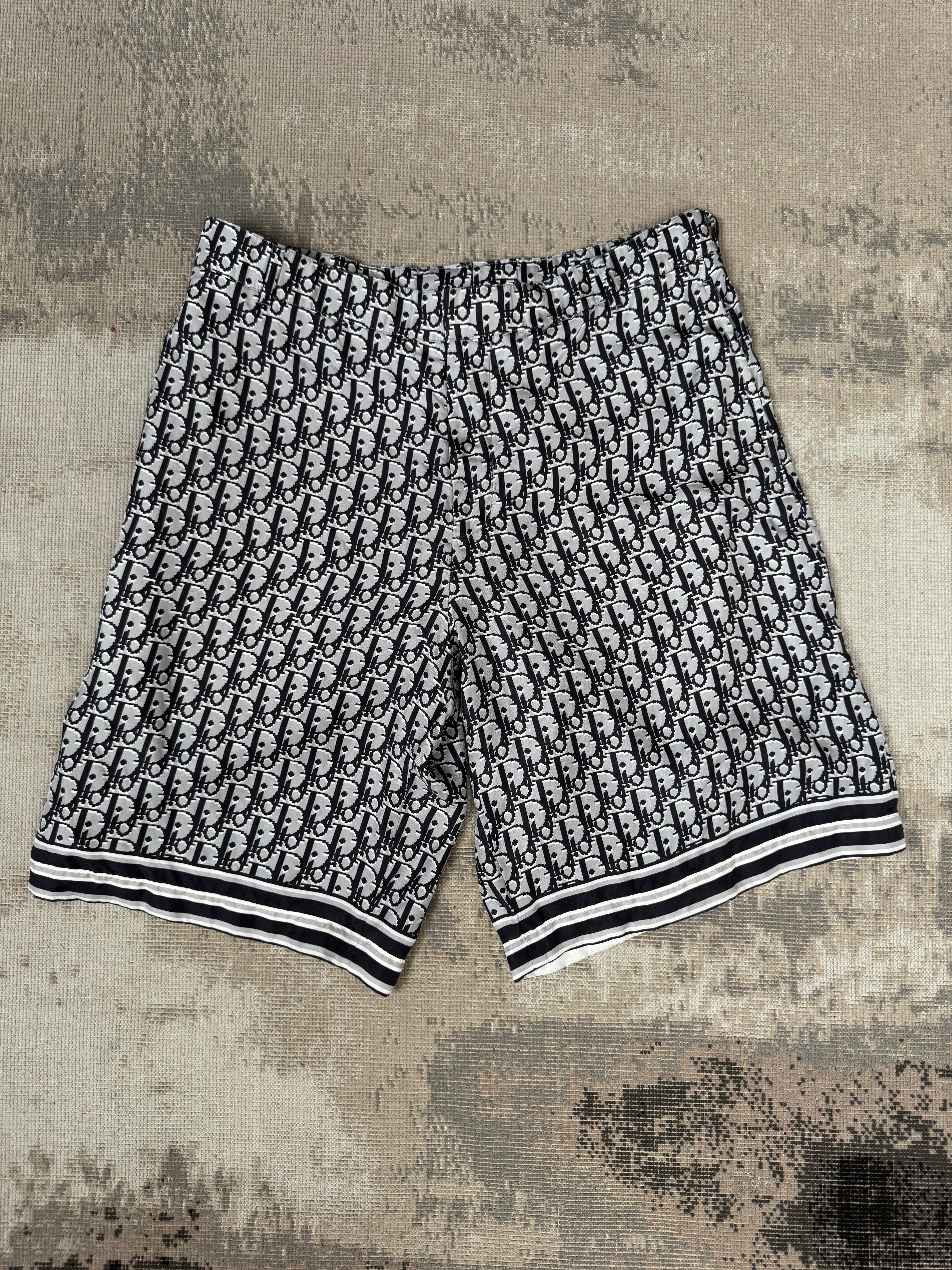 Dior Oblique Short Sleeve Shirt & Shorts Set - Grey Dior