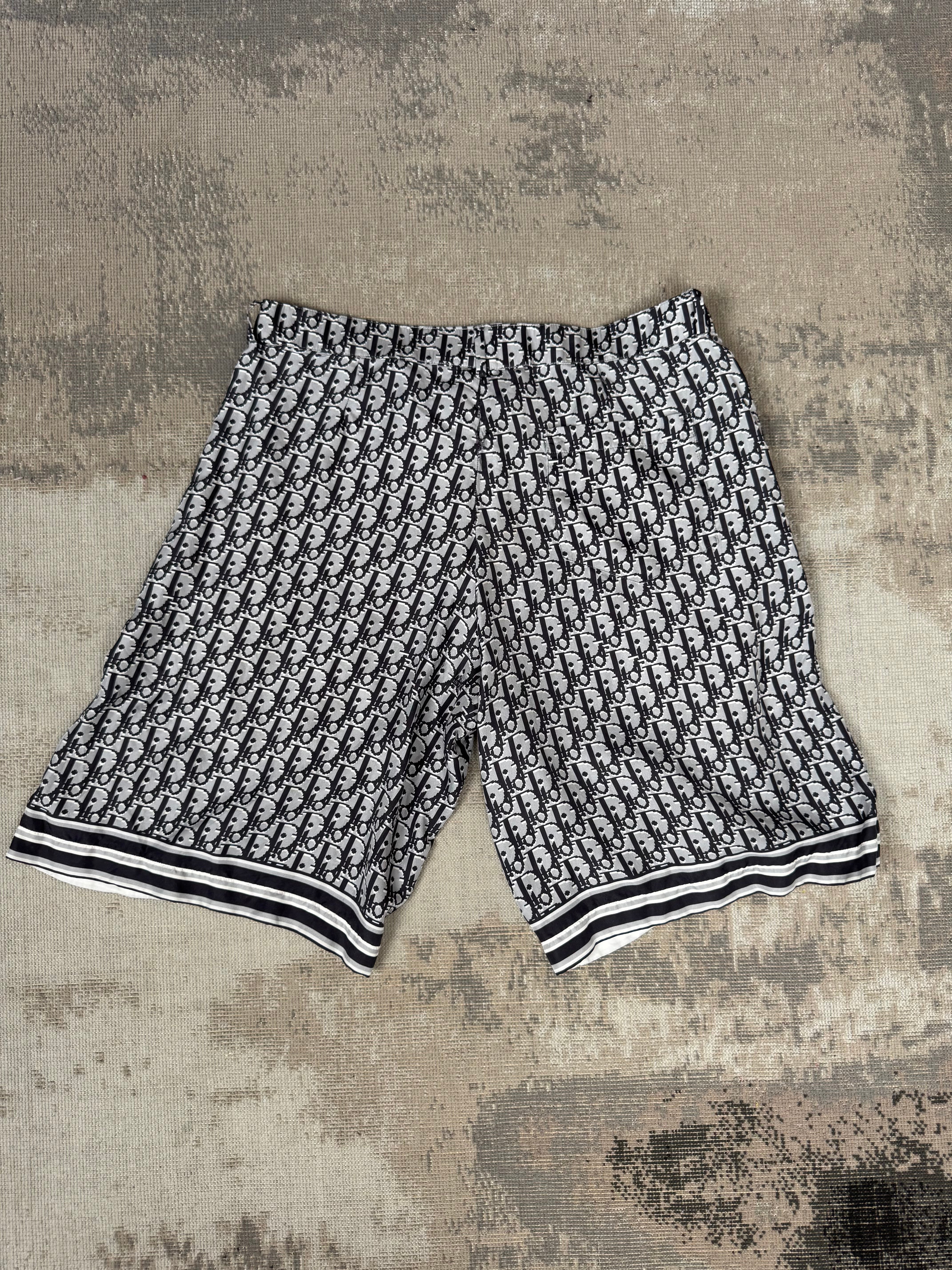 Dior Oblique Short Sleeve Shirt & Shorts Set - Grey Dior