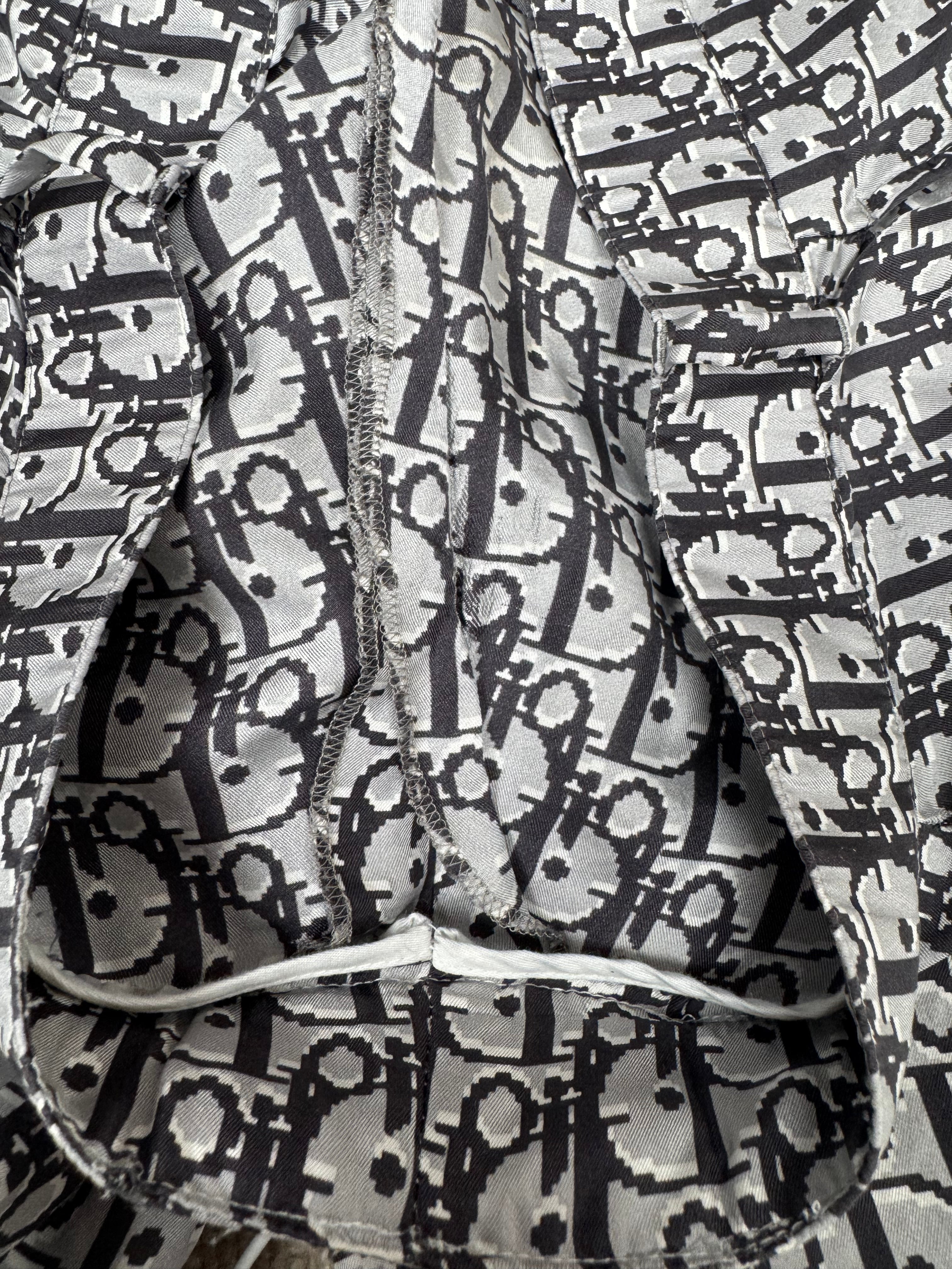 Dior Oblique Short Sleeve Shirt & Shorts Set - Grey Dior