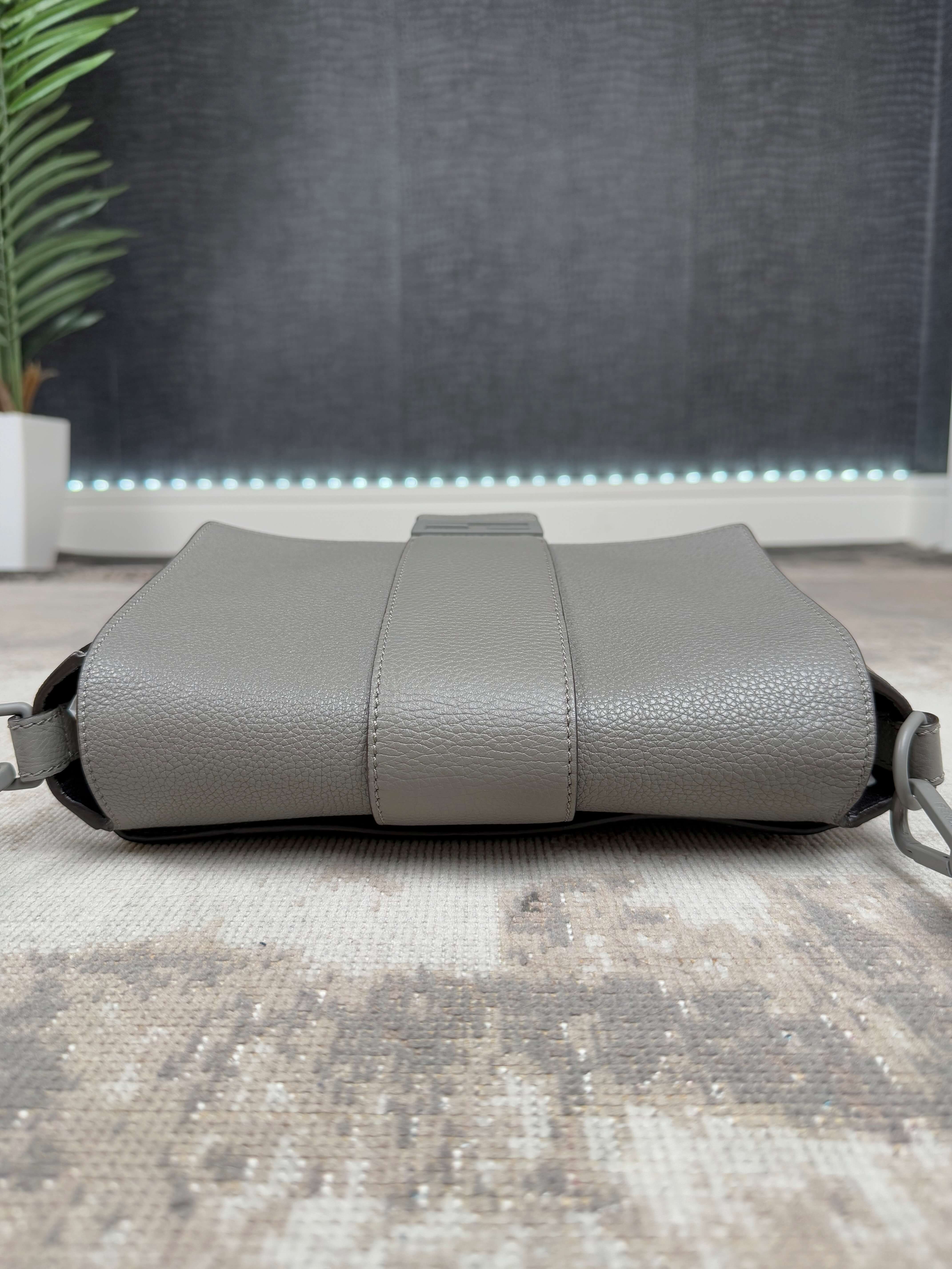 Fendi Baguette Convertible Leather Bag - Grey Fendi