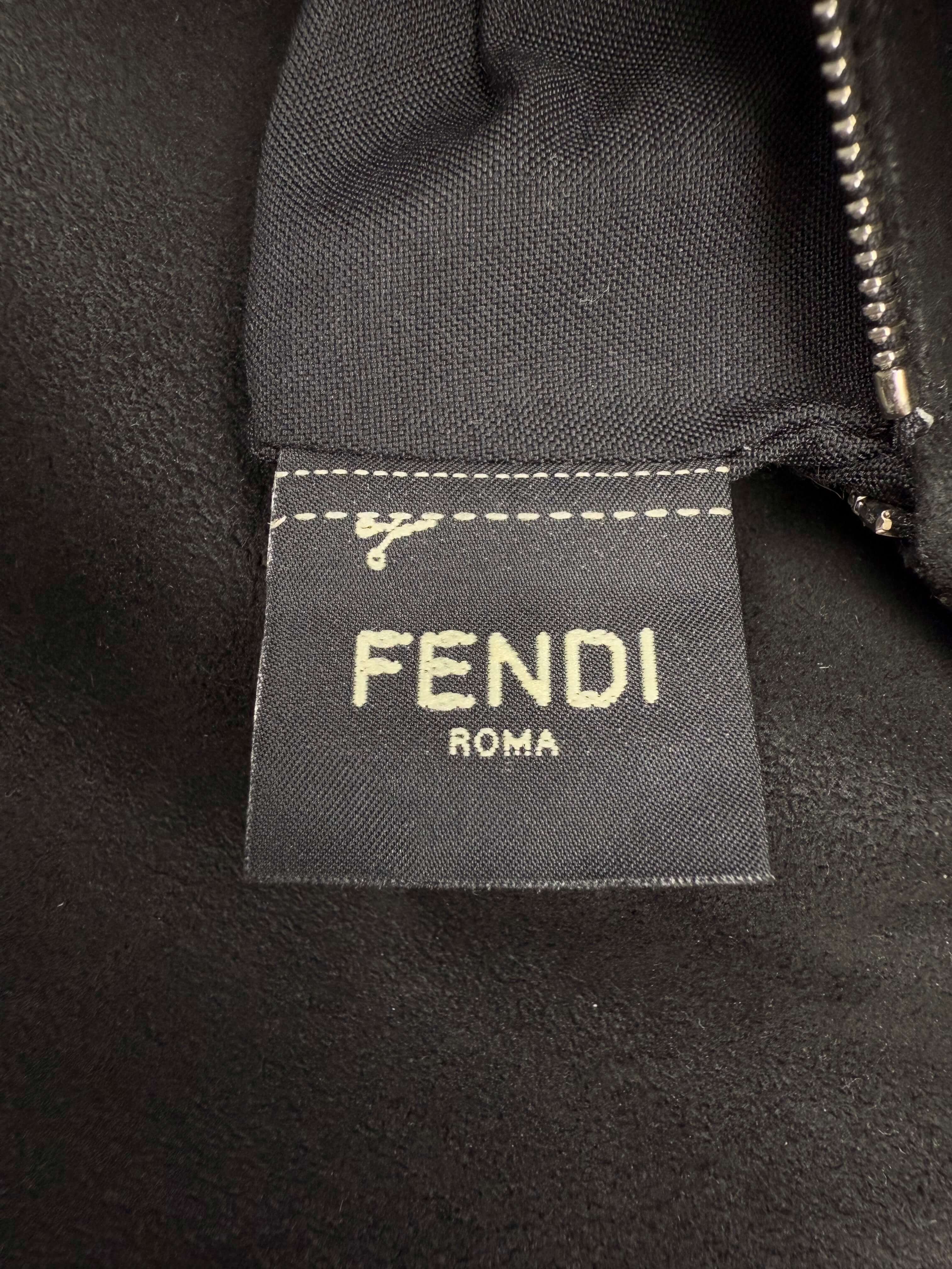Fendi Baguette Convertible Leather Bag - Grey Fendi